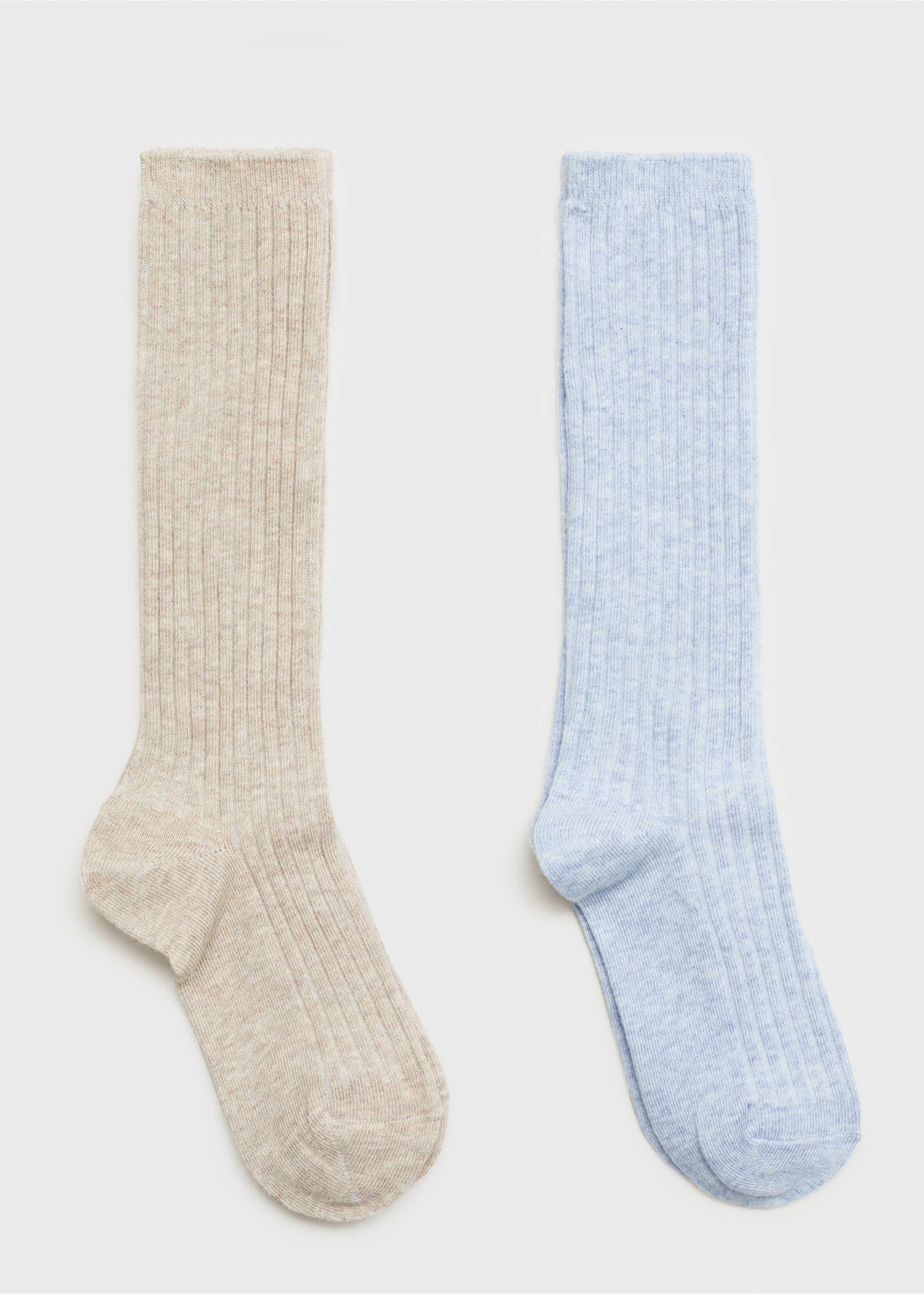 2 pack ribbed socks - Details of the article 8, Sky Blue. Ref: 77096754-00.