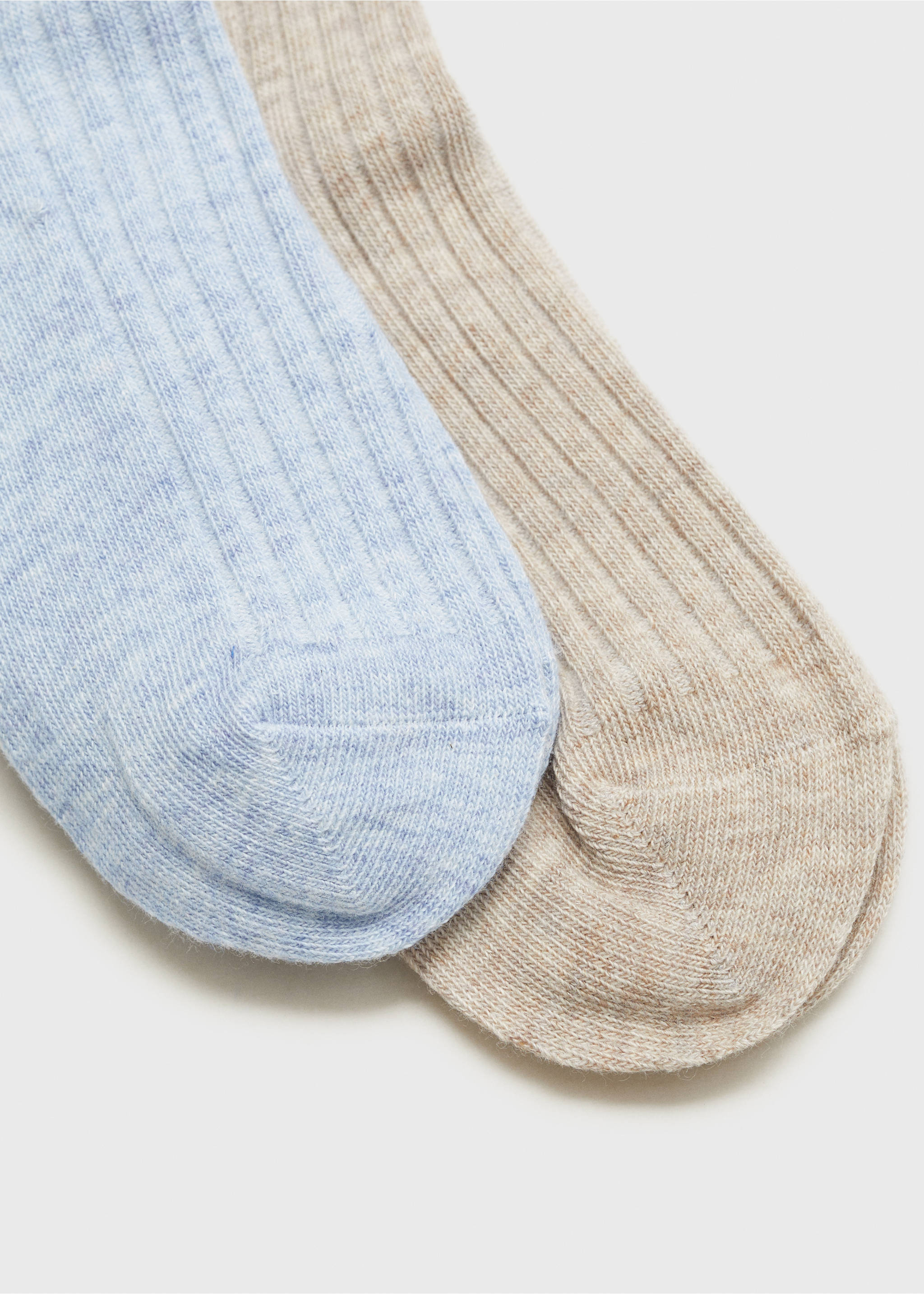 2 pack ribbed socks - Details of the article 0, Sky Blue. Ref: 77096754-00.