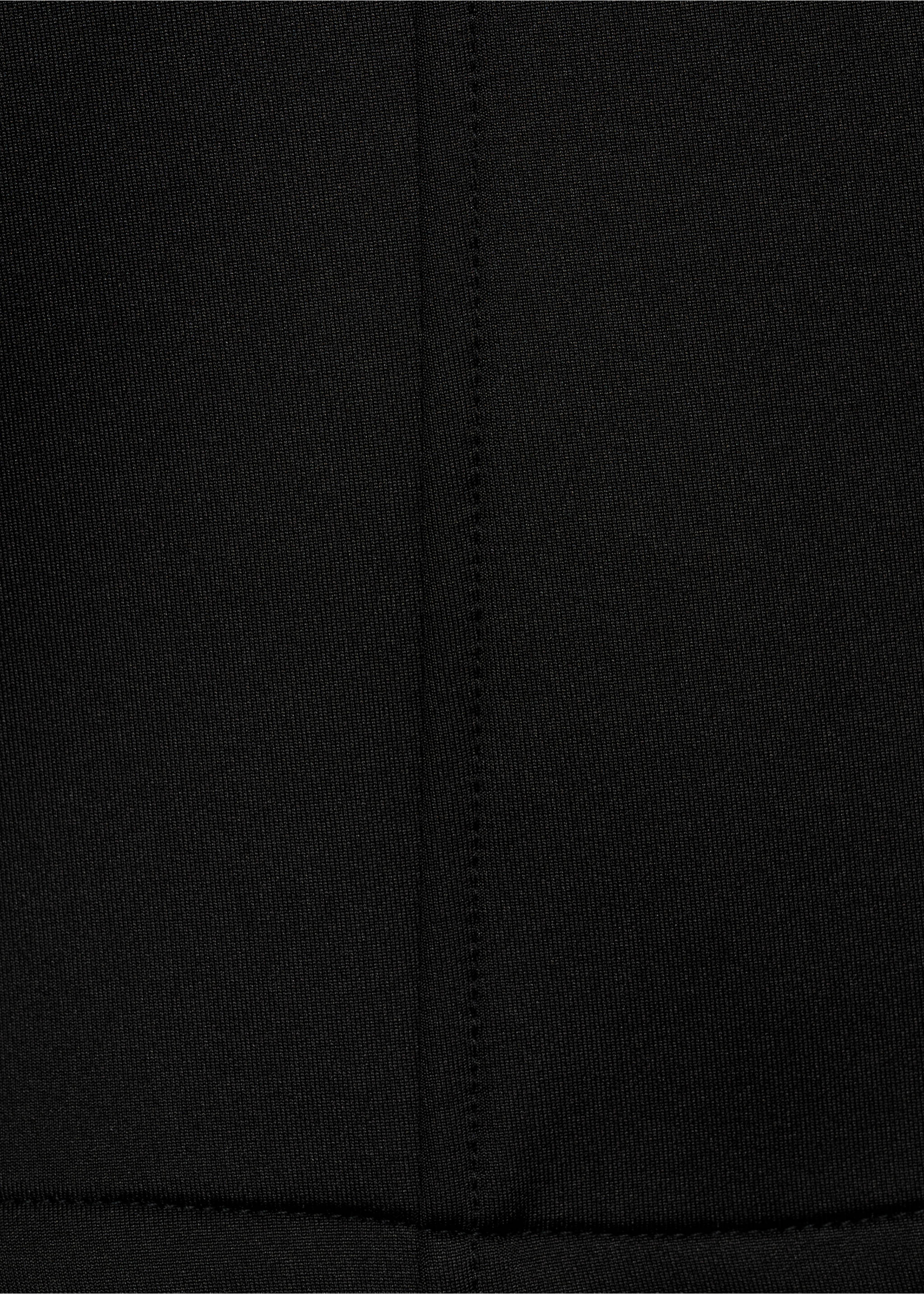 Minispódniczka ze średnim stanem - Szczegóły artykułu 8, Czarny. Ref: 77096755-00.