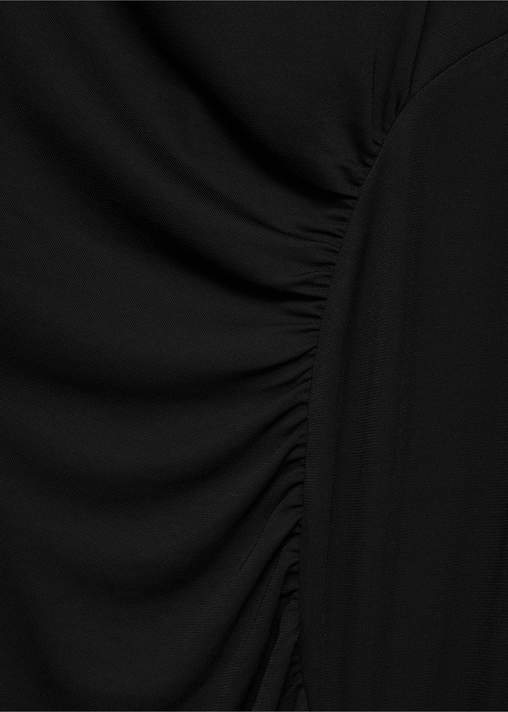 Robe froncée épaules dénudées - Détail de l'article 8, Noir. Ref: 77096756-00.