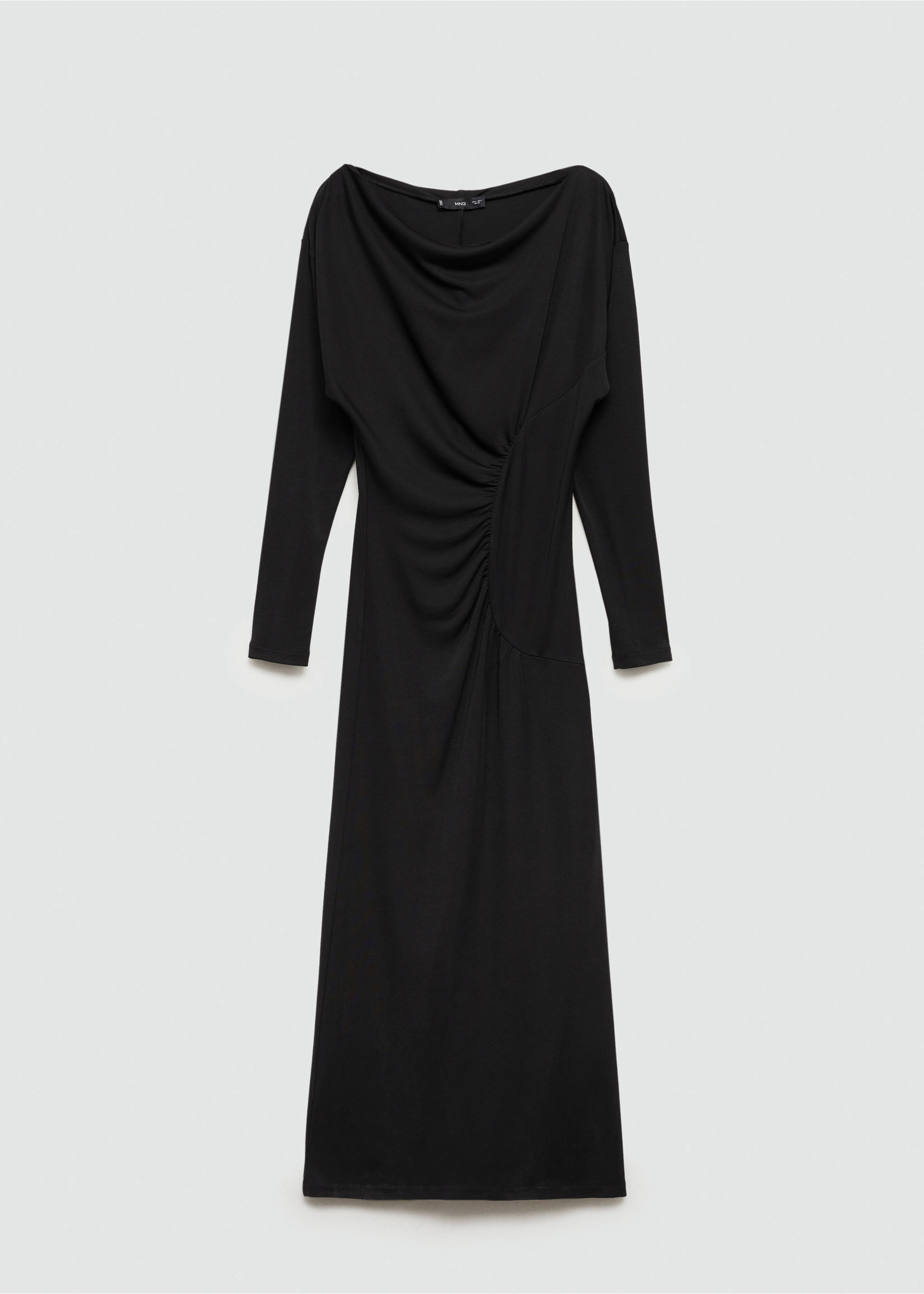 Robe froncée épaules dénudées - Article sans modèle, Noir. Ref: 77096756-00.