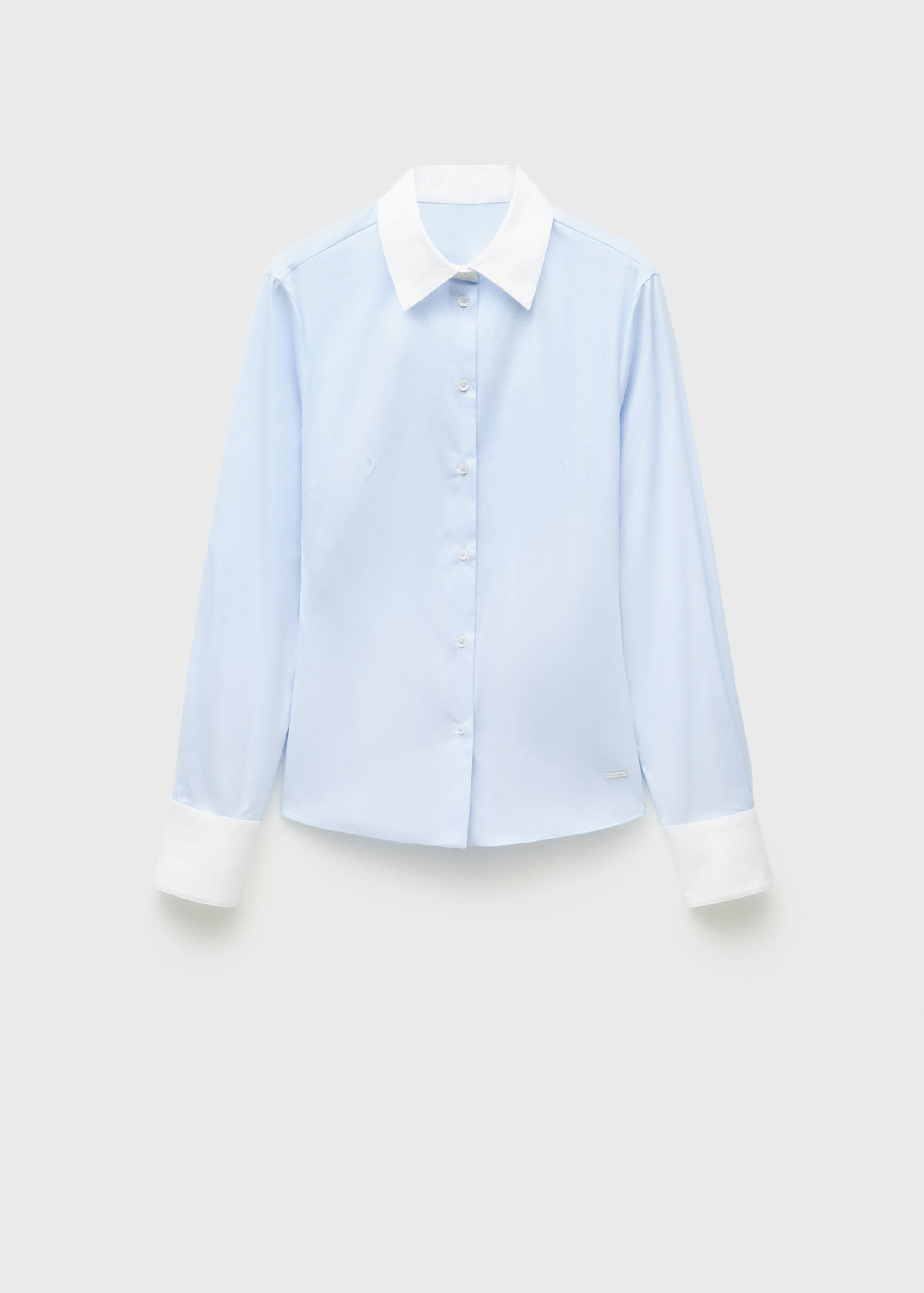 Poplin shirt with contrasting details - Article without model