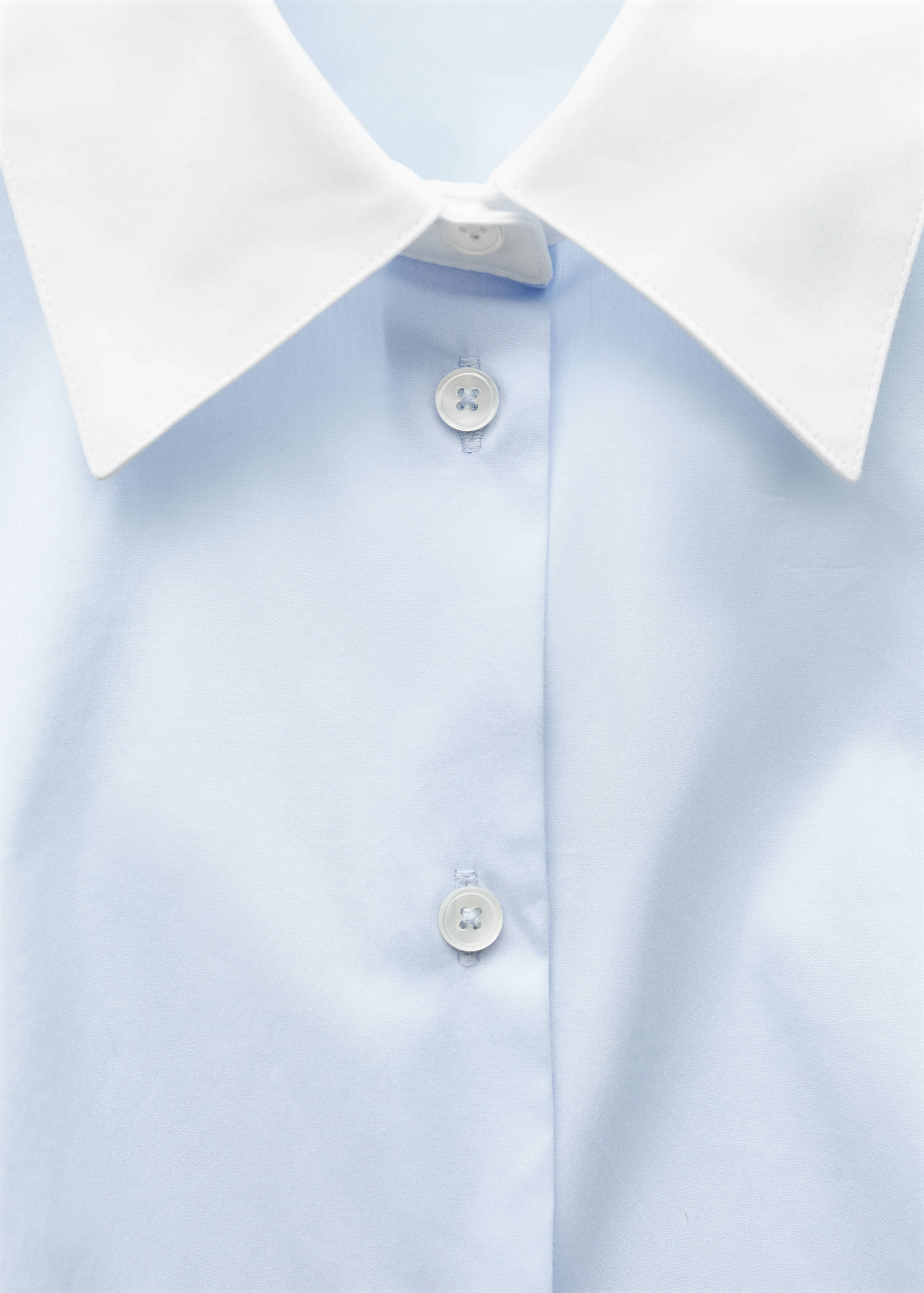 Poplin shirt with contrasting details - Details of the article 8