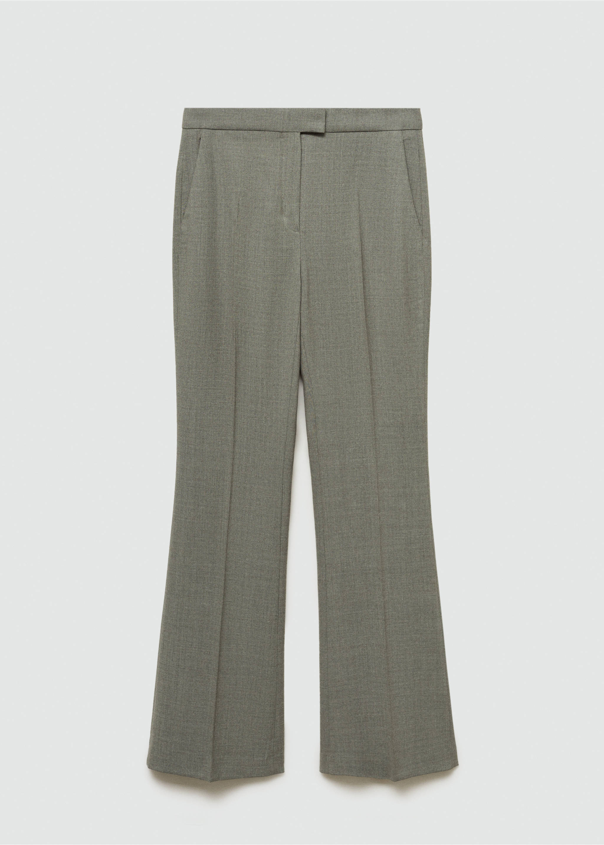 Pantalon de costume flare - Article sans modèle, Gris chiné clair. Ref: 77096759-00.