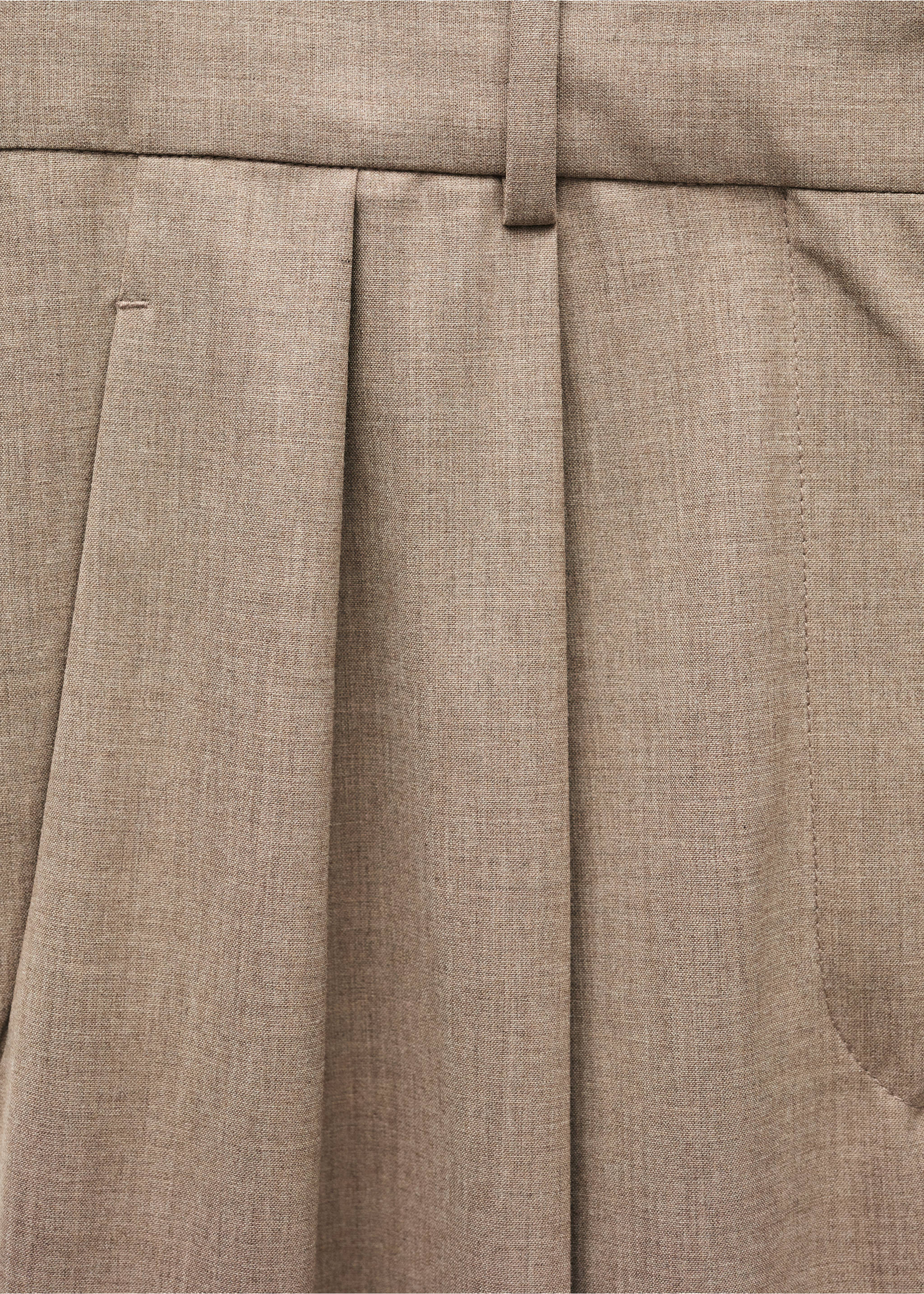 Wool suit trousers - Details of the article 8, Brown. Ref: 77096760-00.
