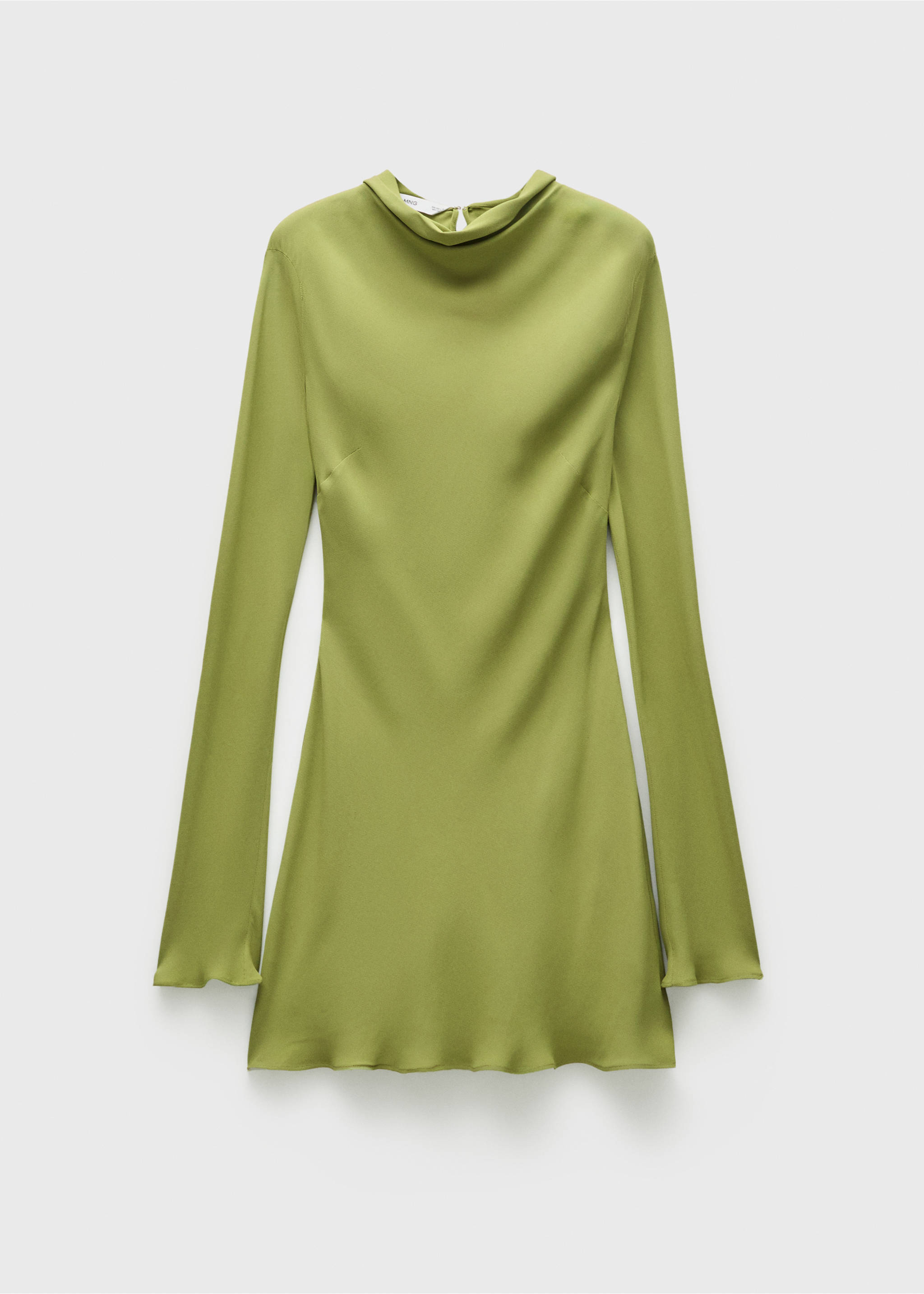 Chiffon lace dress - Article without model, Khaki. Ref: 77096763-00.