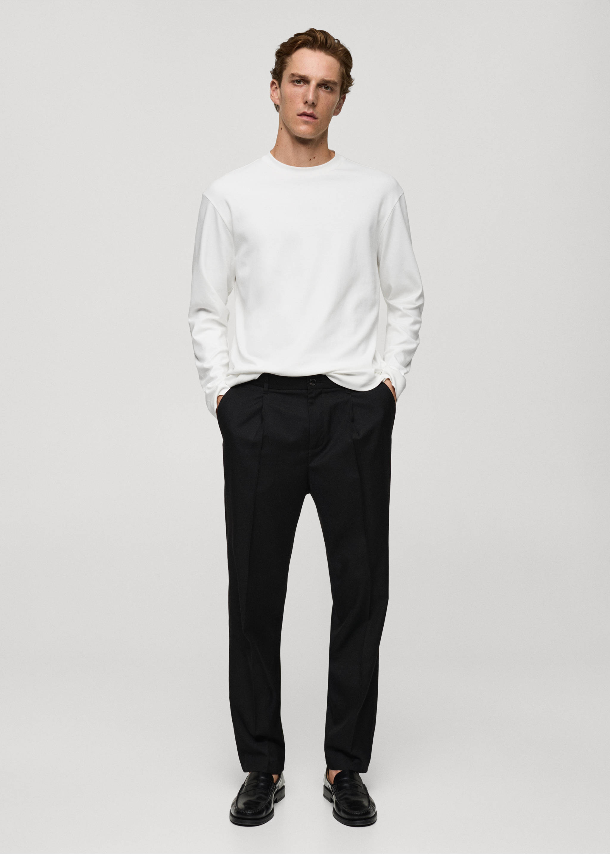 100% cotton long-sleeved t-shirt - General plane, White. Ref: 77097111-00.