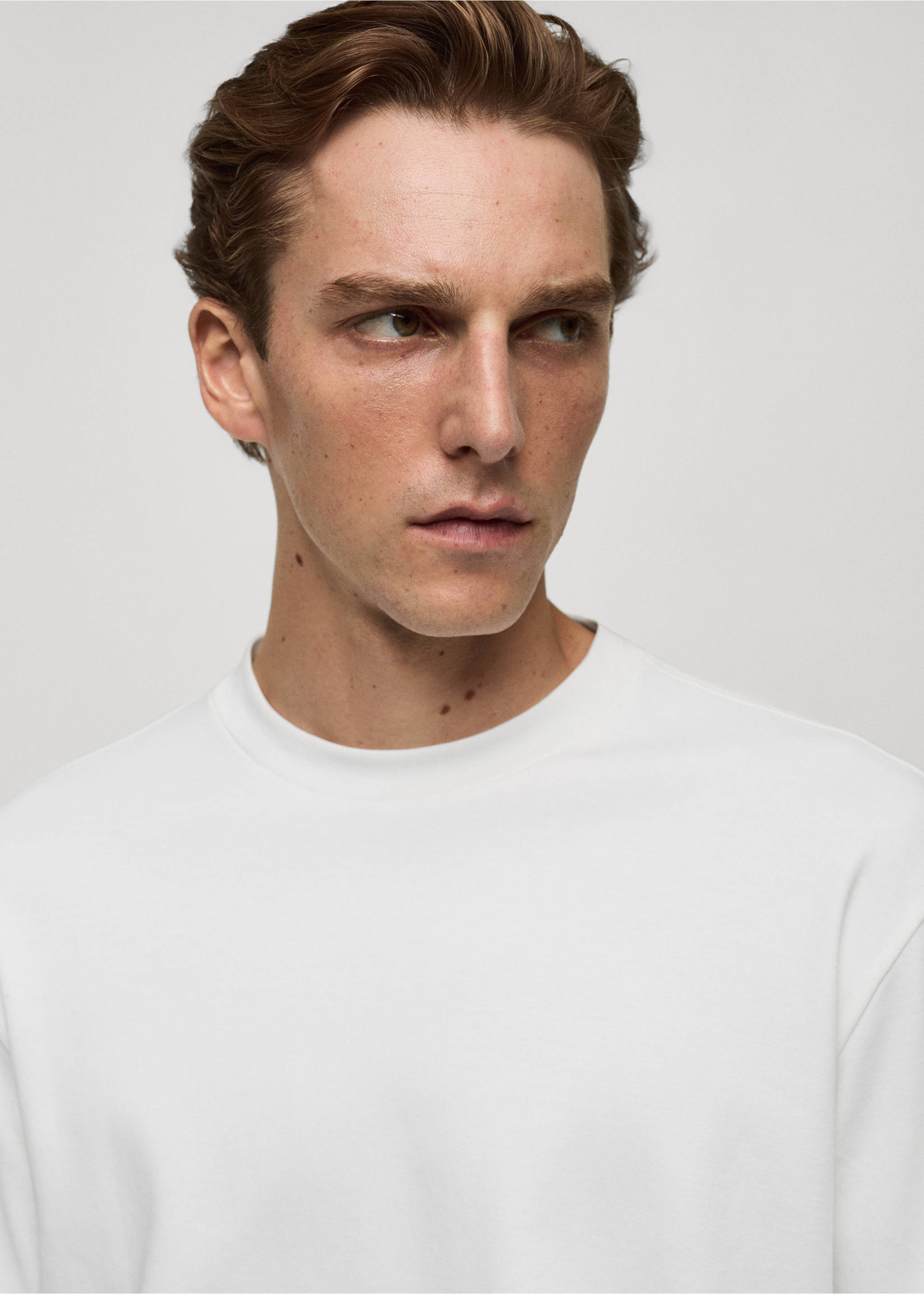 100% cotton long-sleeved t-shirt - Details of the article 1, White. Ref: 77097111-00.