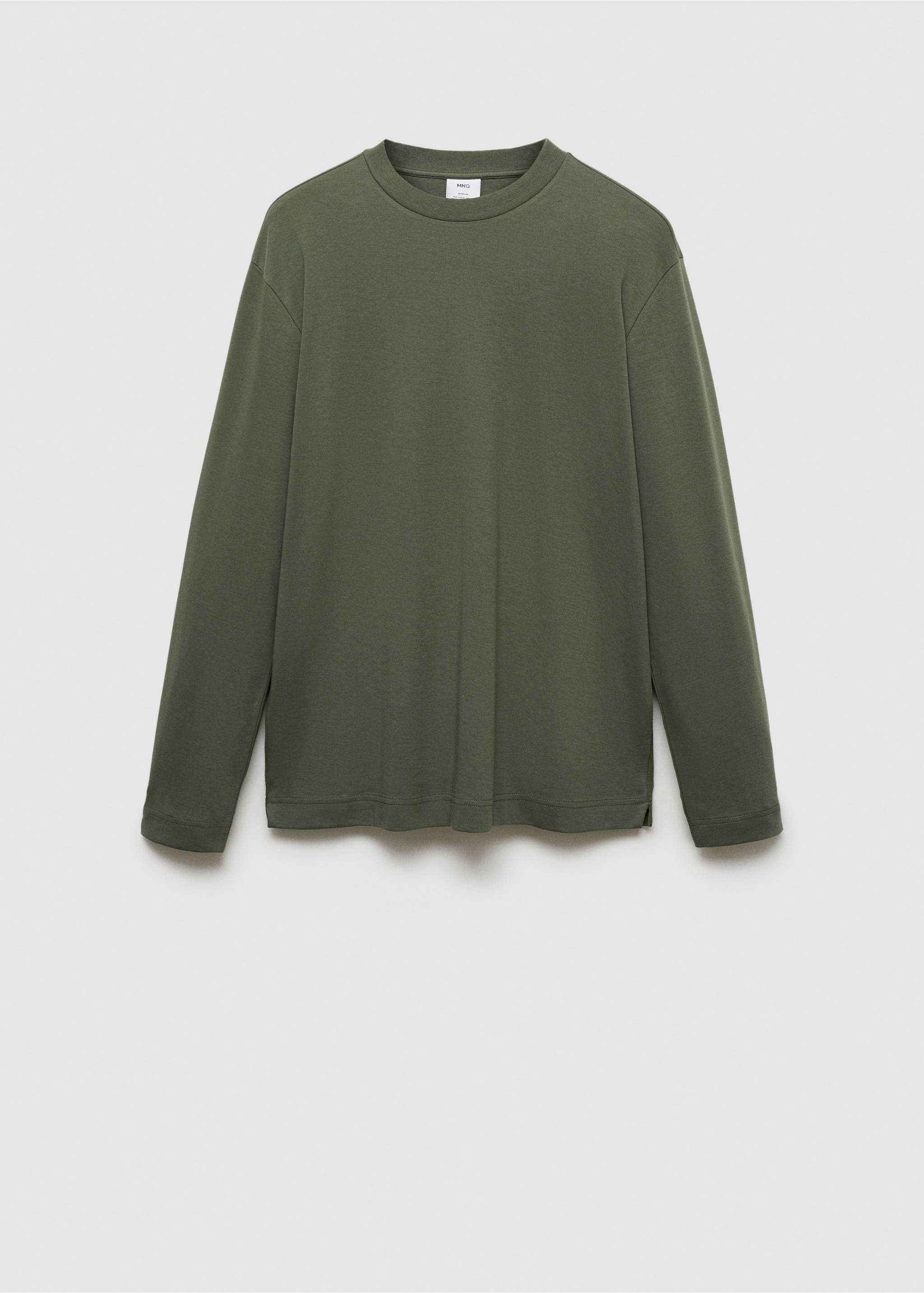 Camiseta 100% algodón manga larga - Artículo sin modelo, Verde bosque. Ref: 77097111-00.