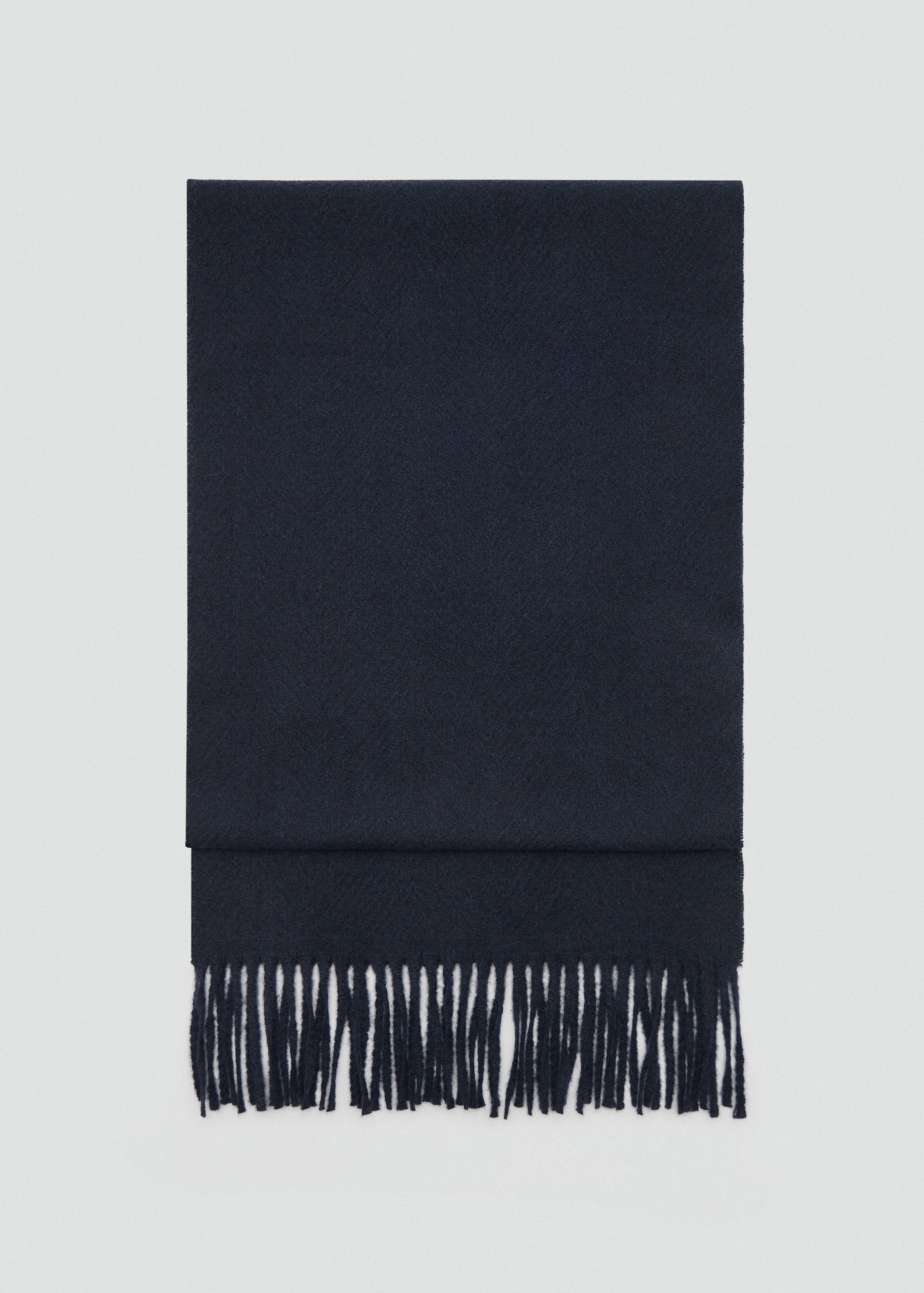 Plain fringed scarf - Article without model