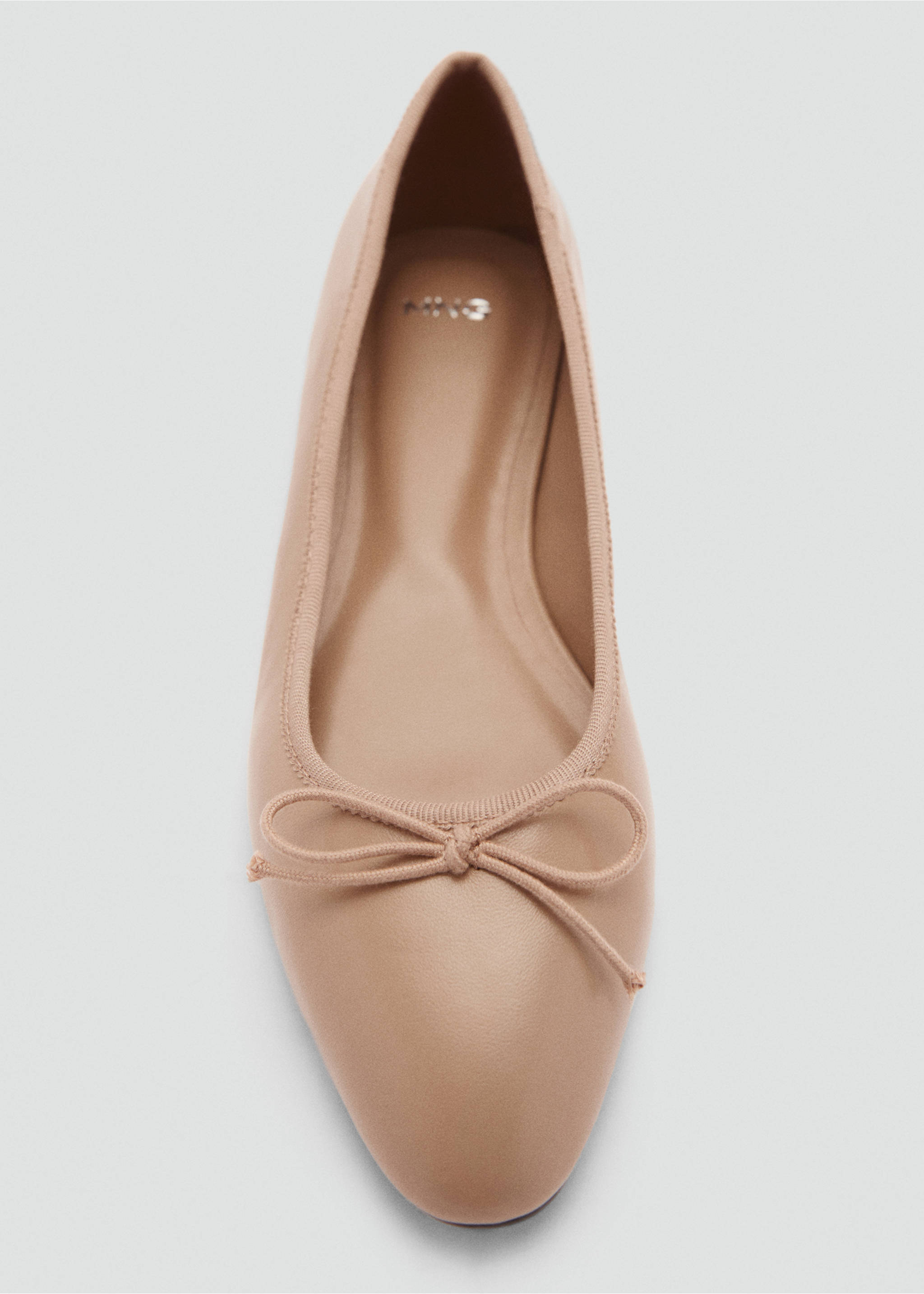 Leather ballet flats - Details of the article 2, Medium Brown. Ref: 77097114-00.
