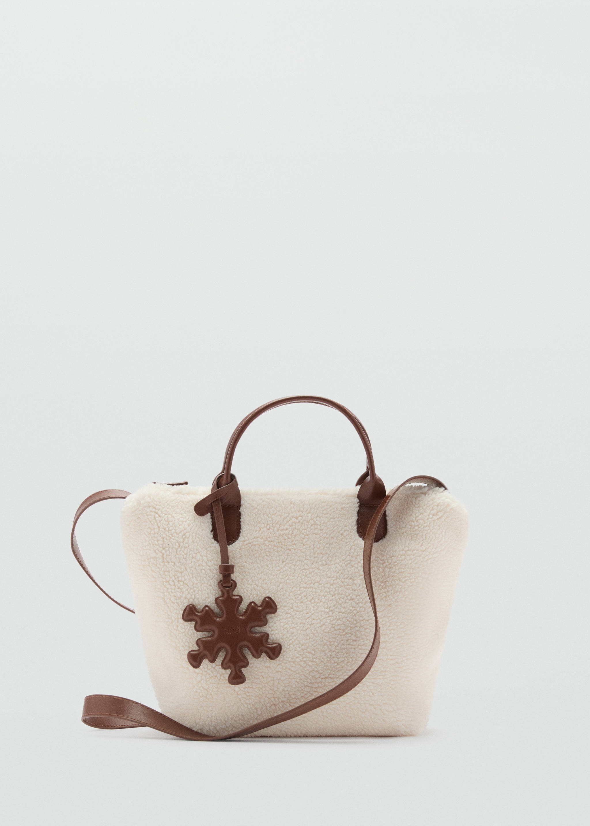 Kombinierte Ledertasche mit Plüsch - Artikel ohne Model