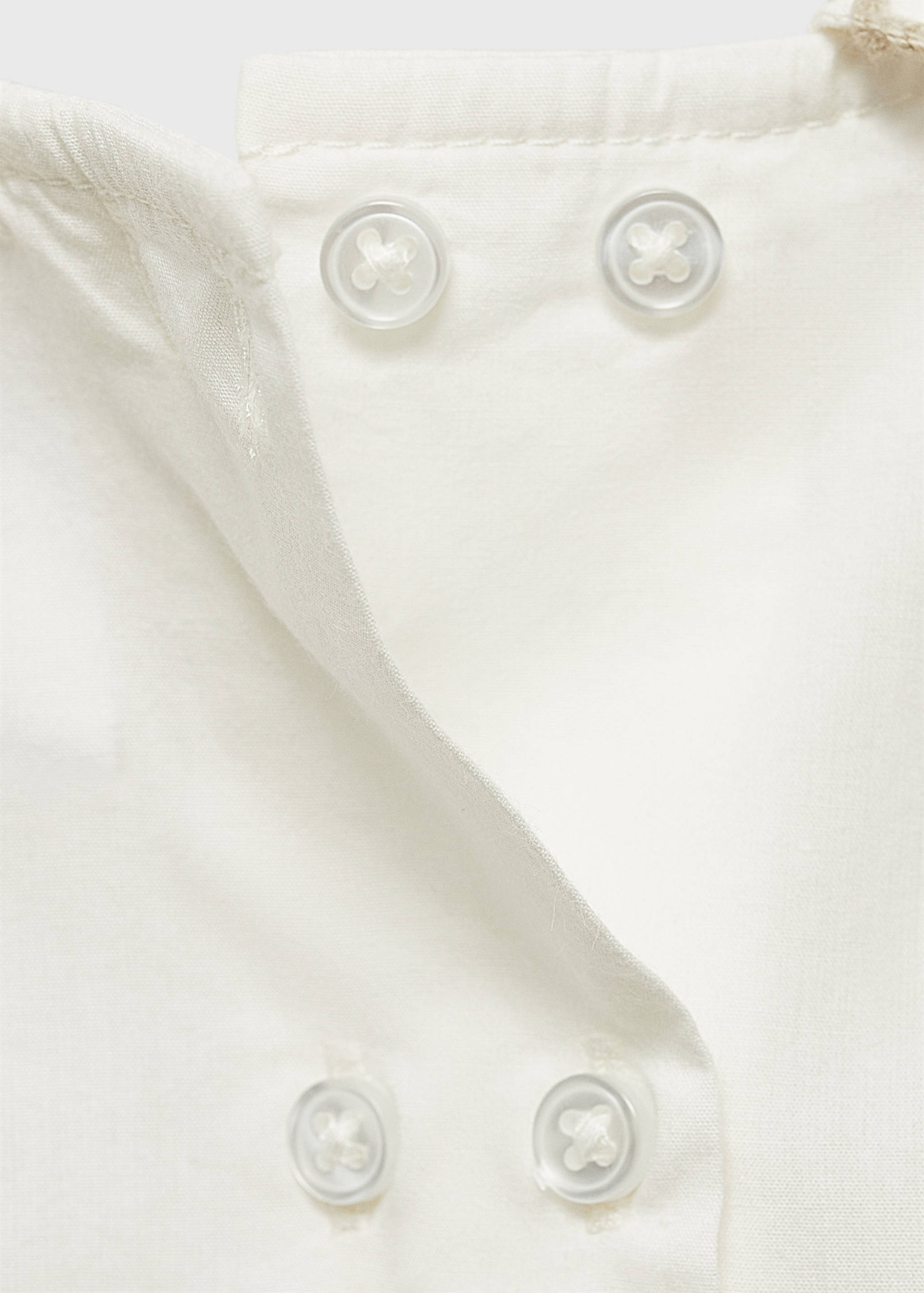Cotton babydoll neck blouse - Details of the article 0