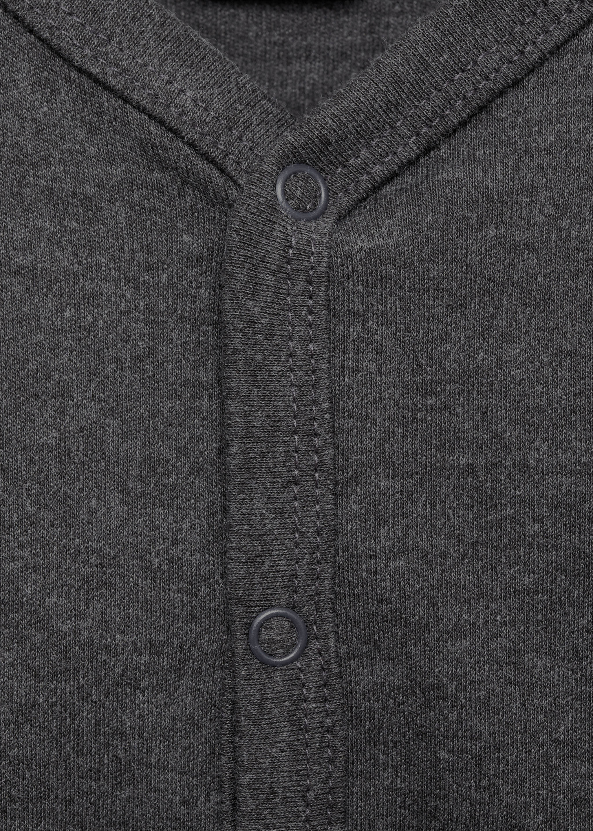 Buttoned cotton jacket - Details of the article 8, Charcoal. Ref: 77097125-00.