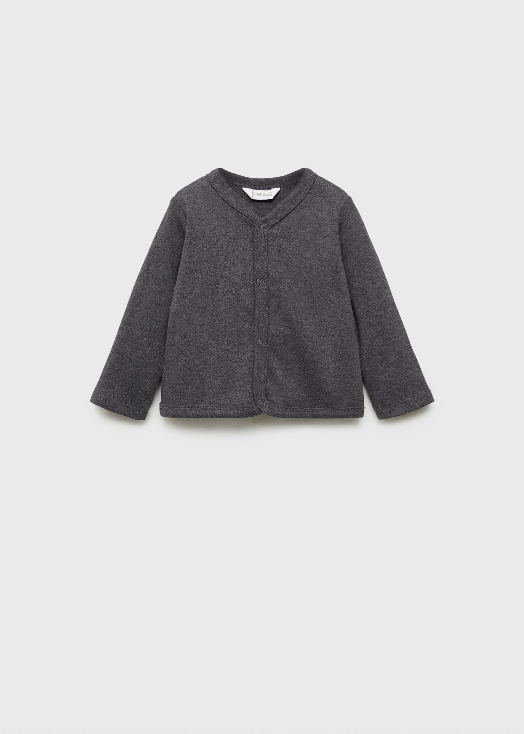 Buttoned cotton jacket - Article without model, Charcoal. Ref: 77097125-00.