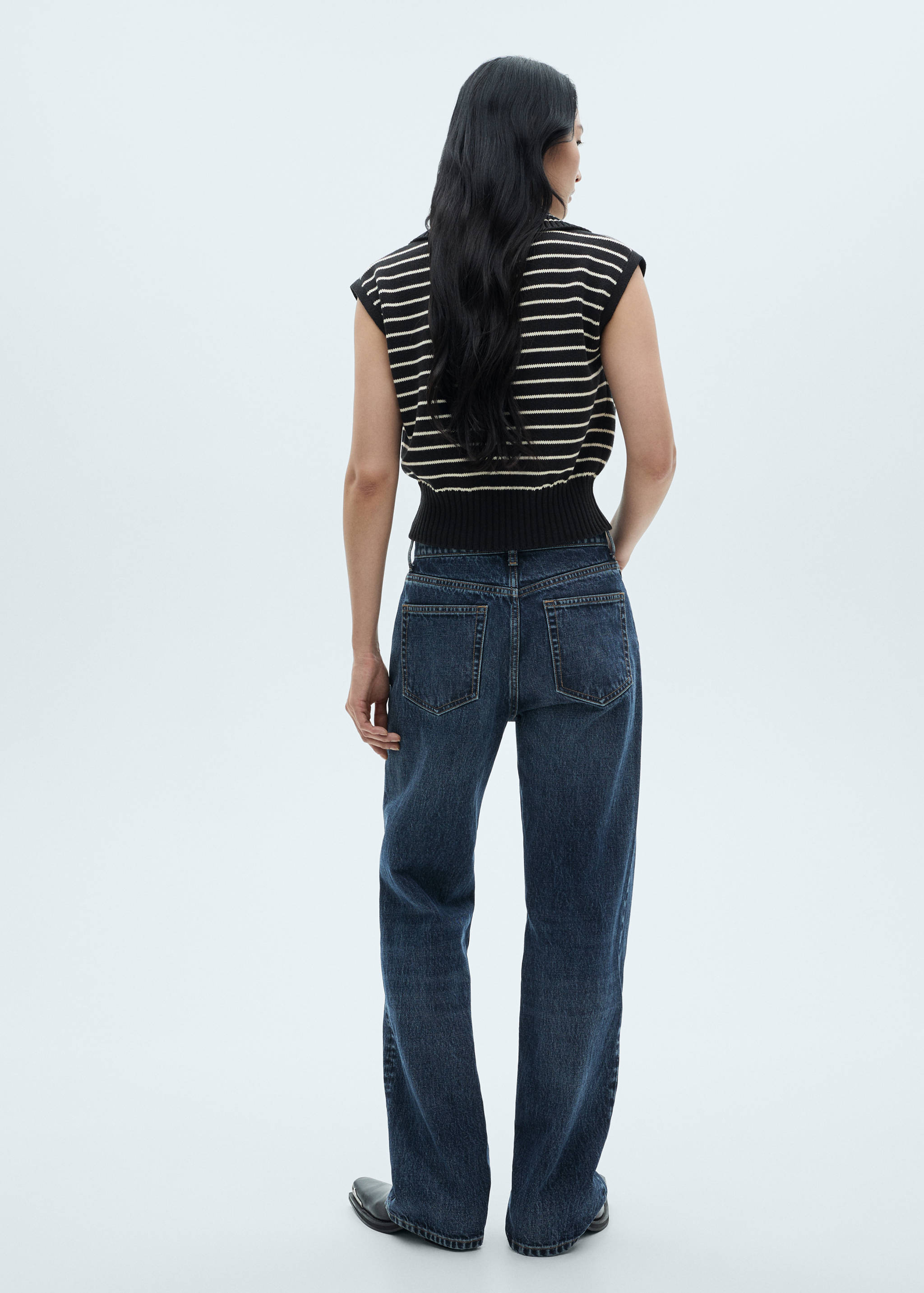 Chaleco punto rayas - Reverso del artículo