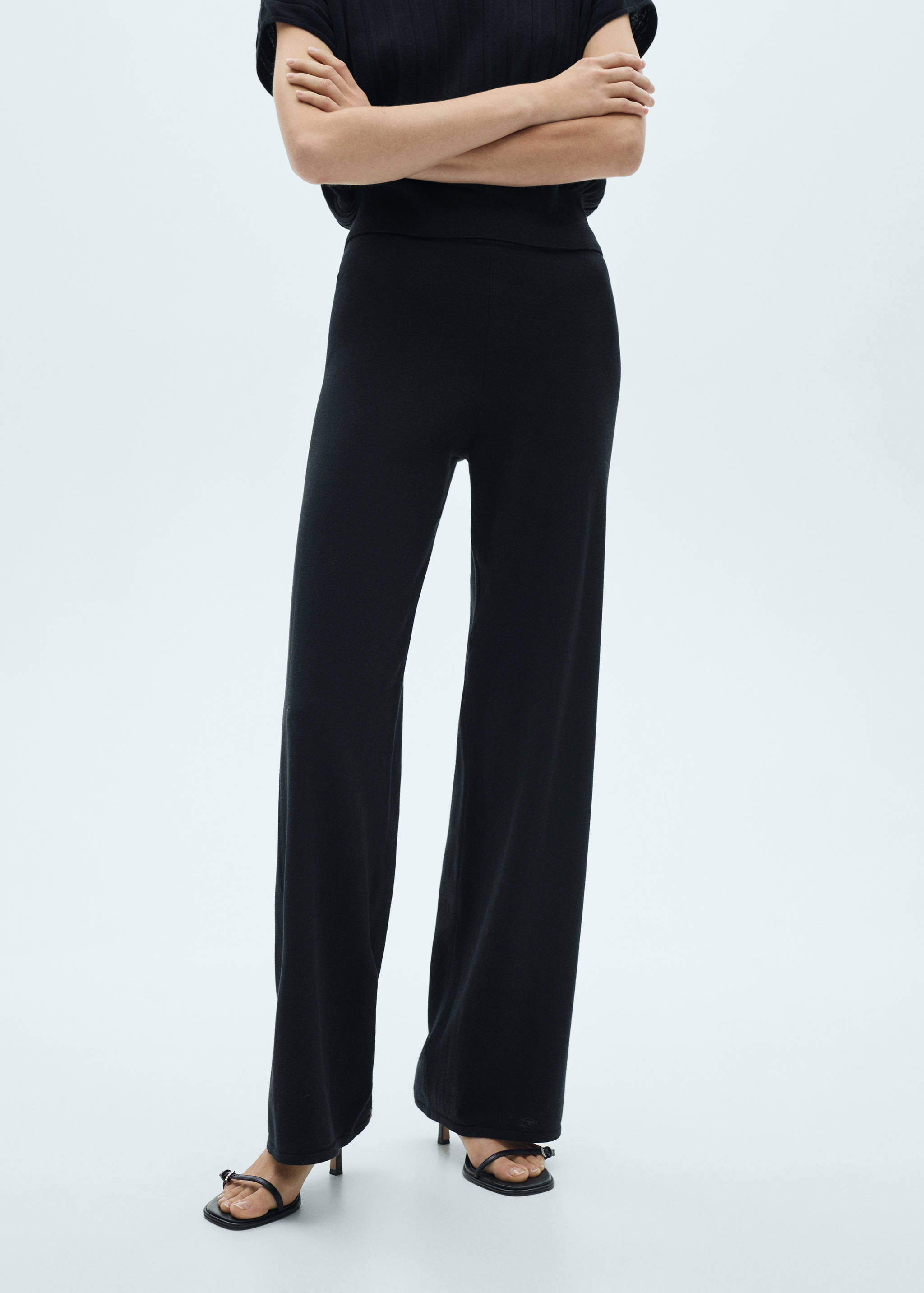 Fine-knit wideleg trousers - Details of the article 6