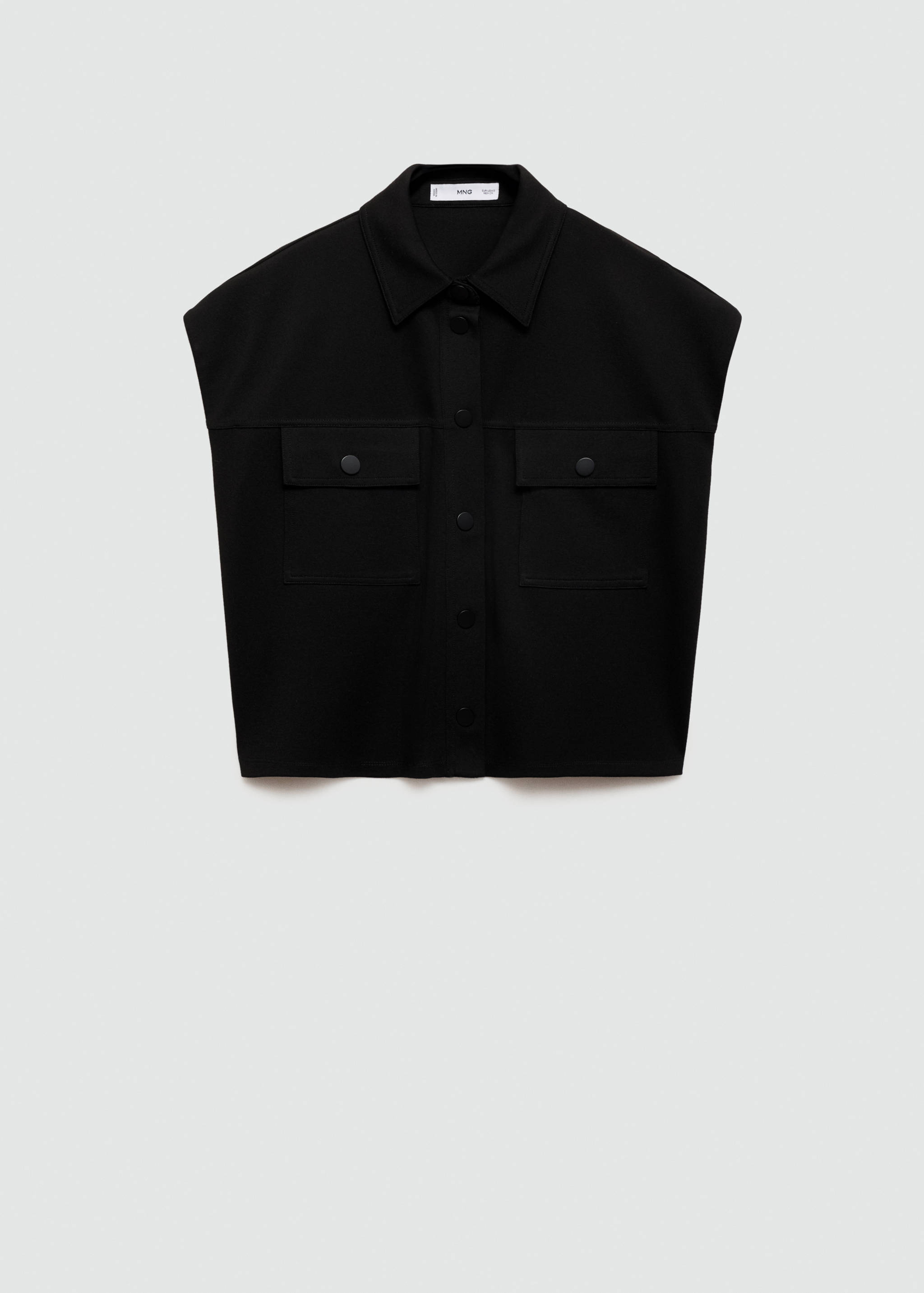 Waistcoat with buttons and pockets - Article without model