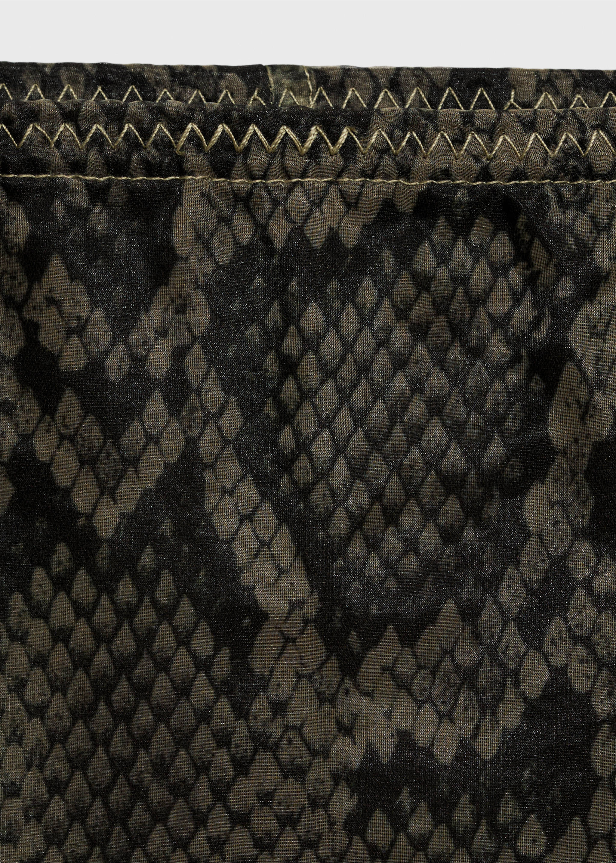 Animal print organza skirt - Details of the article 8, Ecru. Ref: 77097659-00.