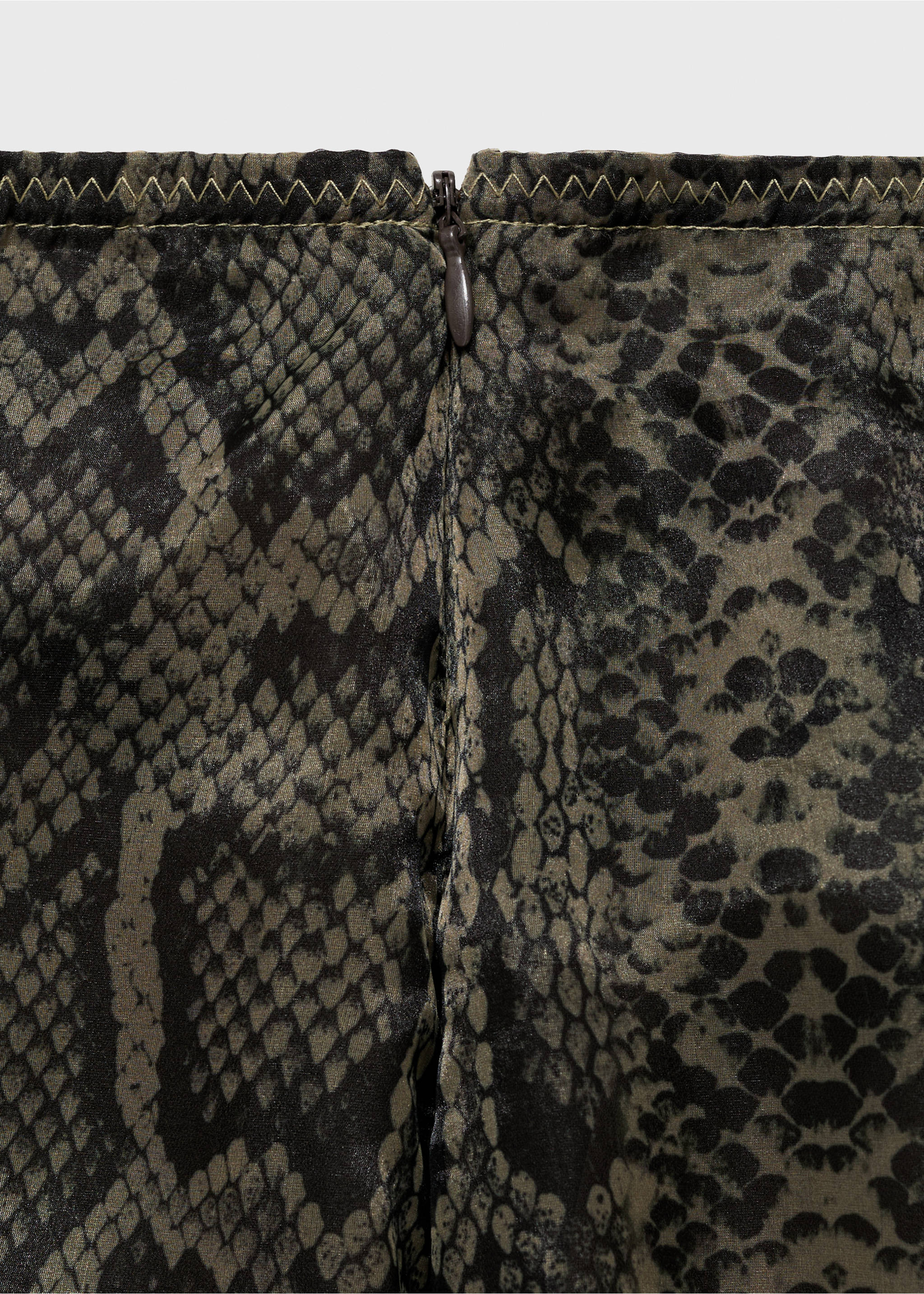 Animal print organza skirt - Details of the article 0, Ecru. Ref: 77097659-00.