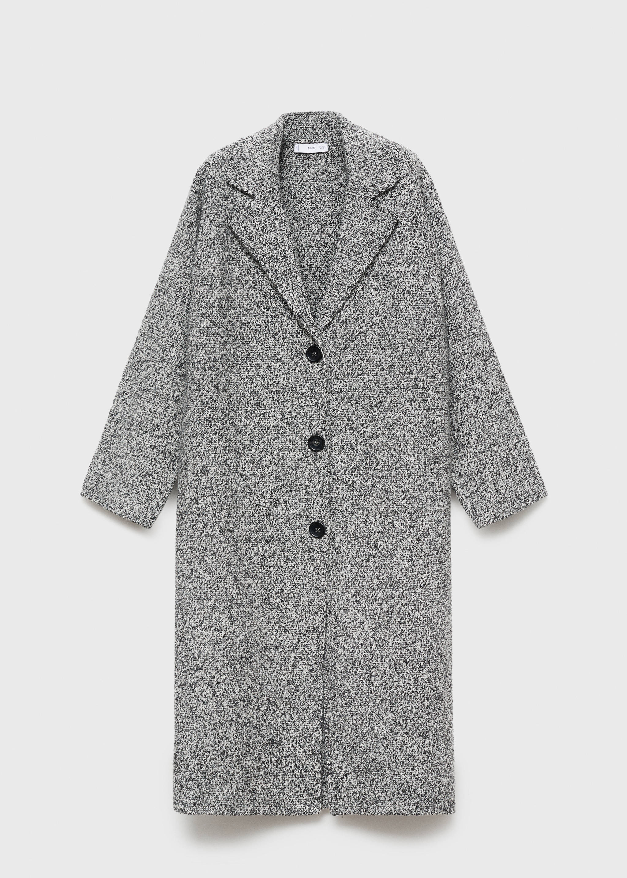 Mottled knitted cotton coat - Article without model