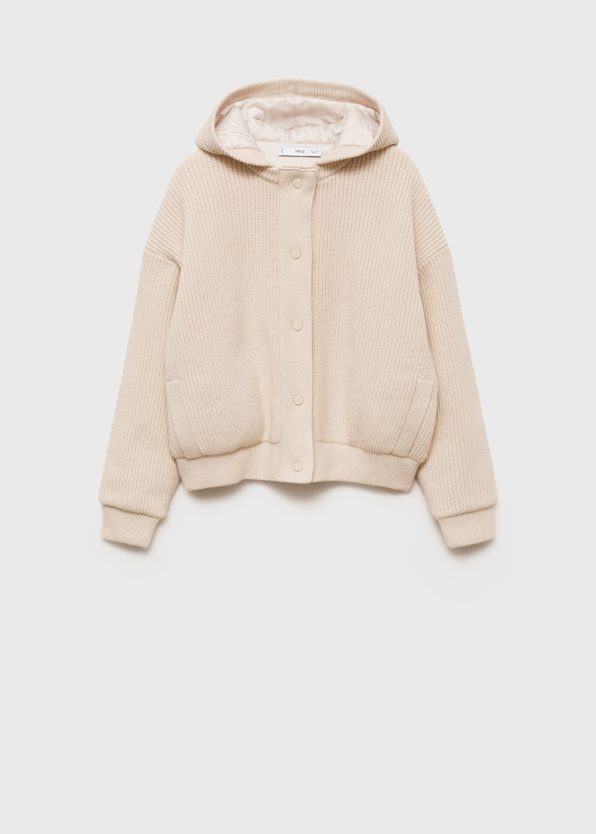 Knitted hooded jacket - Article without model