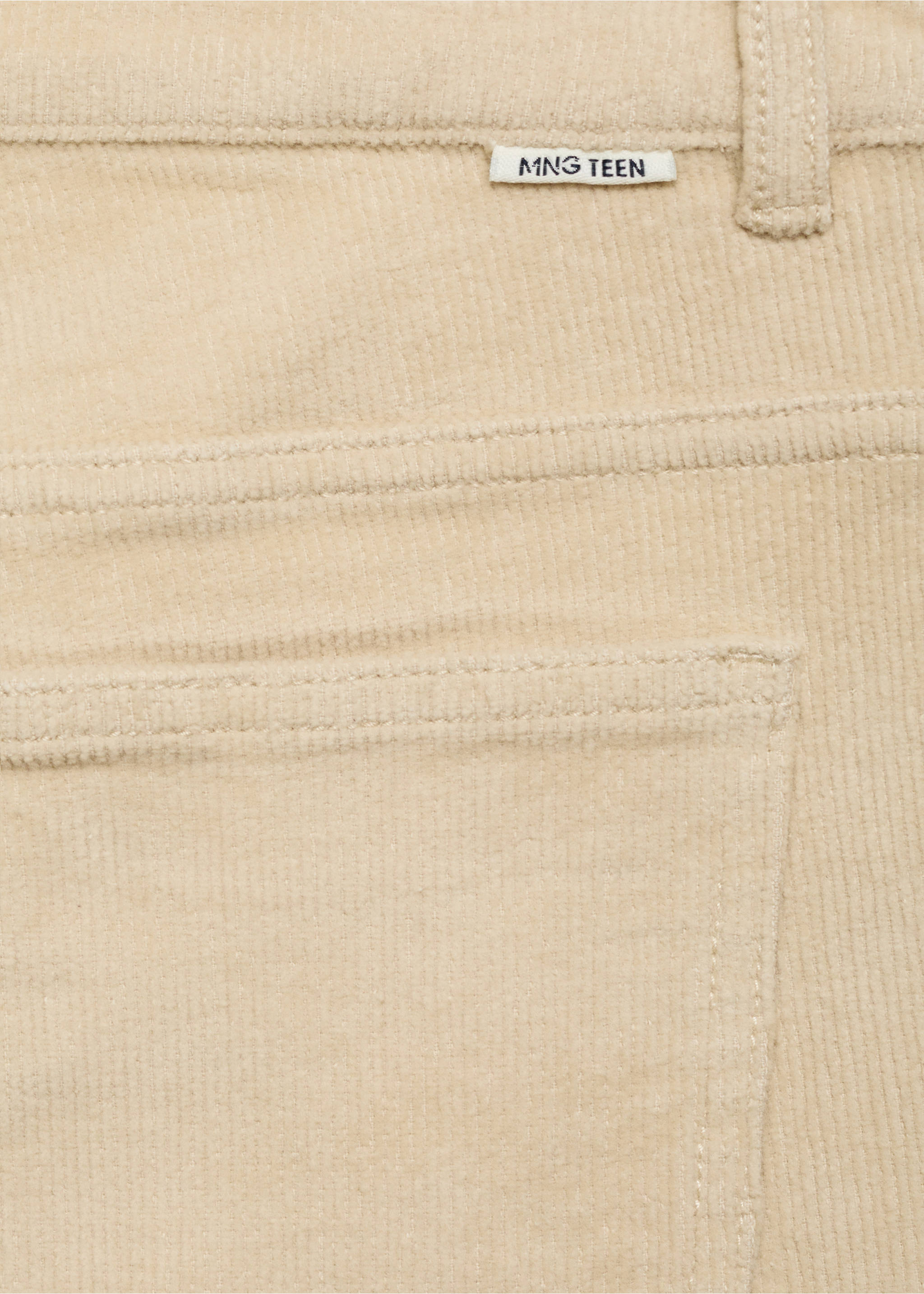 Slim fit corduroy trousers - Details of the article 0, Beige. Ref: 77097672-00.