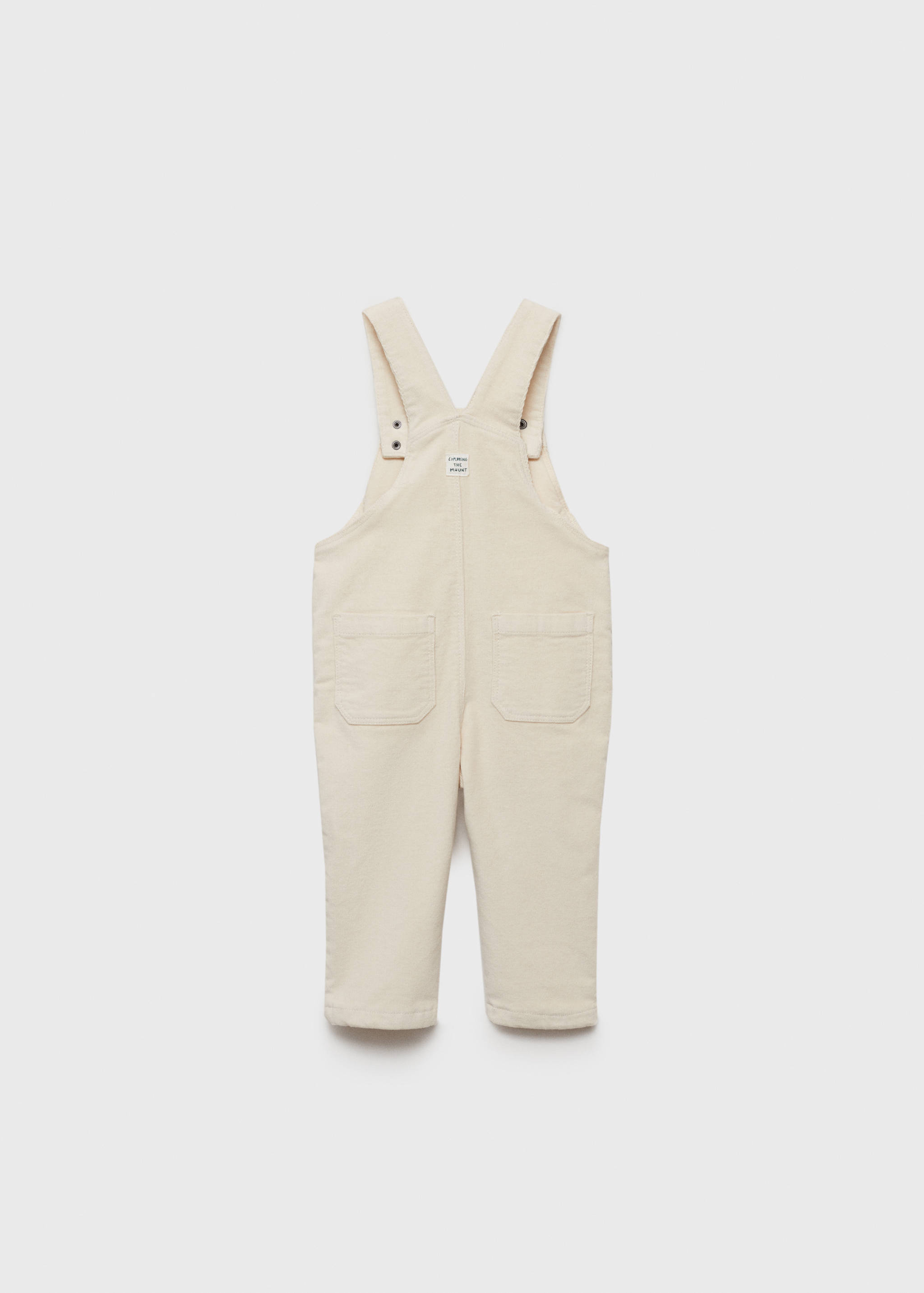 Long corduroy dungarees - Reverse of the article