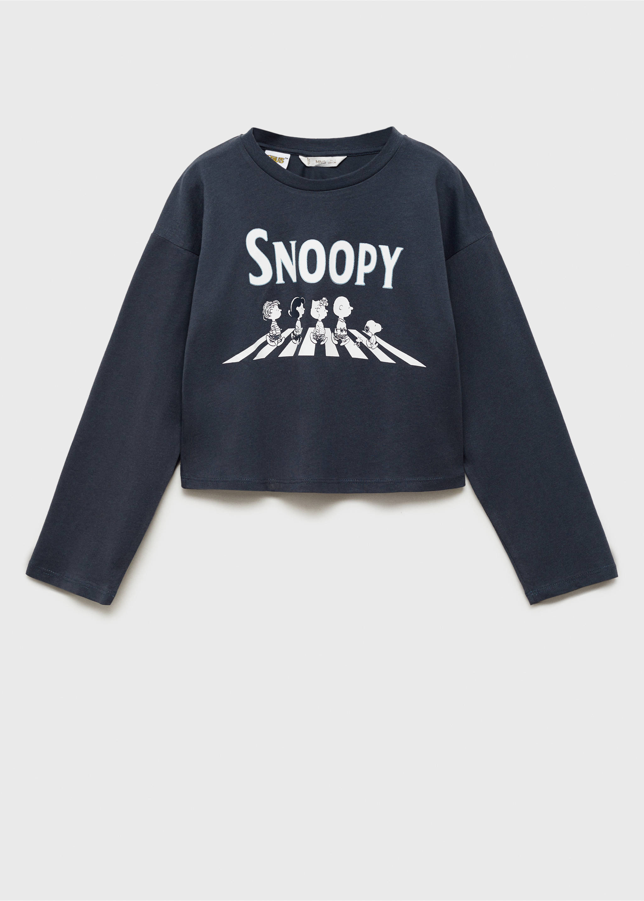 Snoopy long-sleeved t-shirt - Article without model, Dark Navy. Ref: 77097681-00.