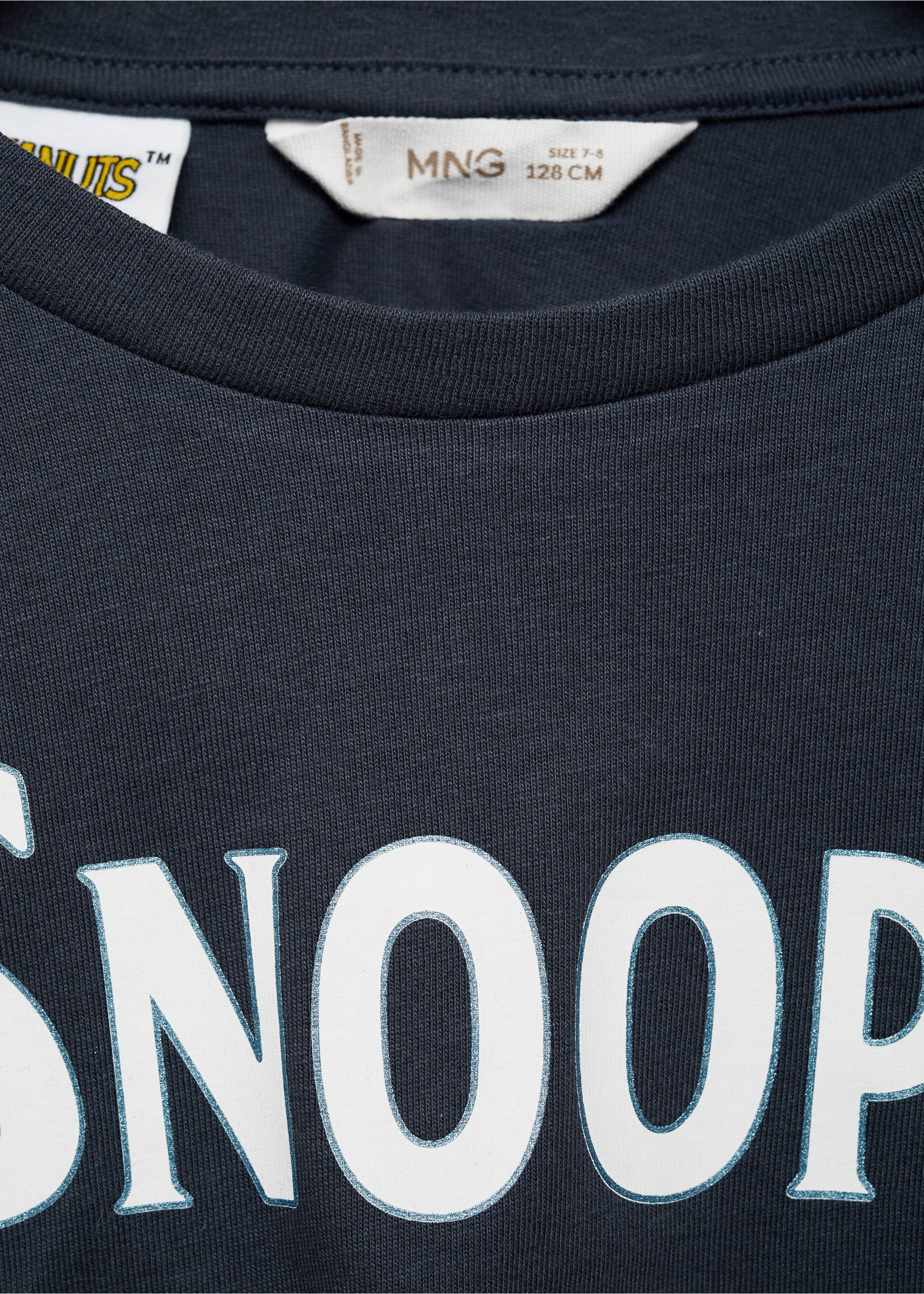 Snoopy long-sleeved t-shirt - Details of the article 8, Dark Navy. Ref: 77097681-00.