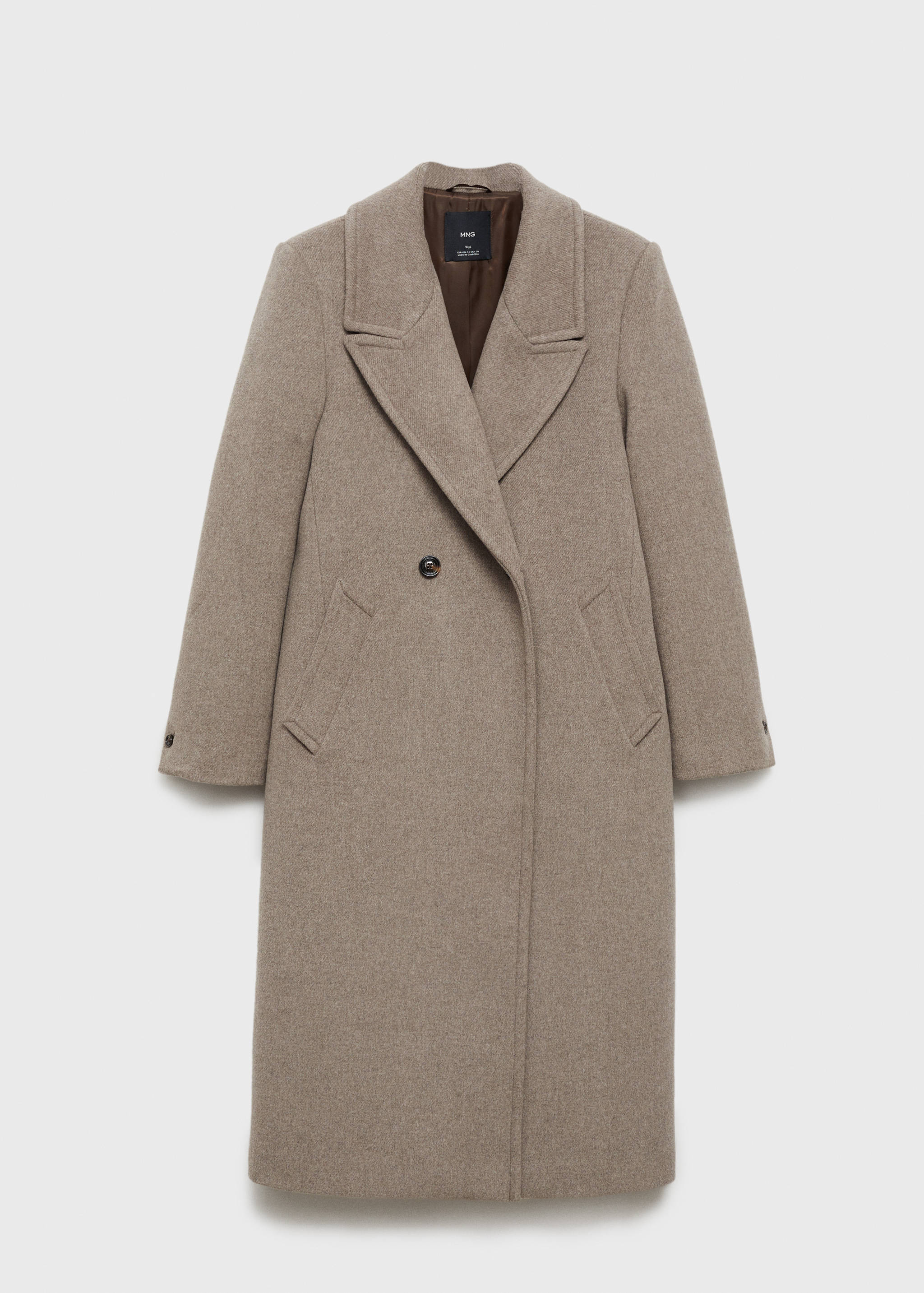 Wool coat with lapels - Article without model
