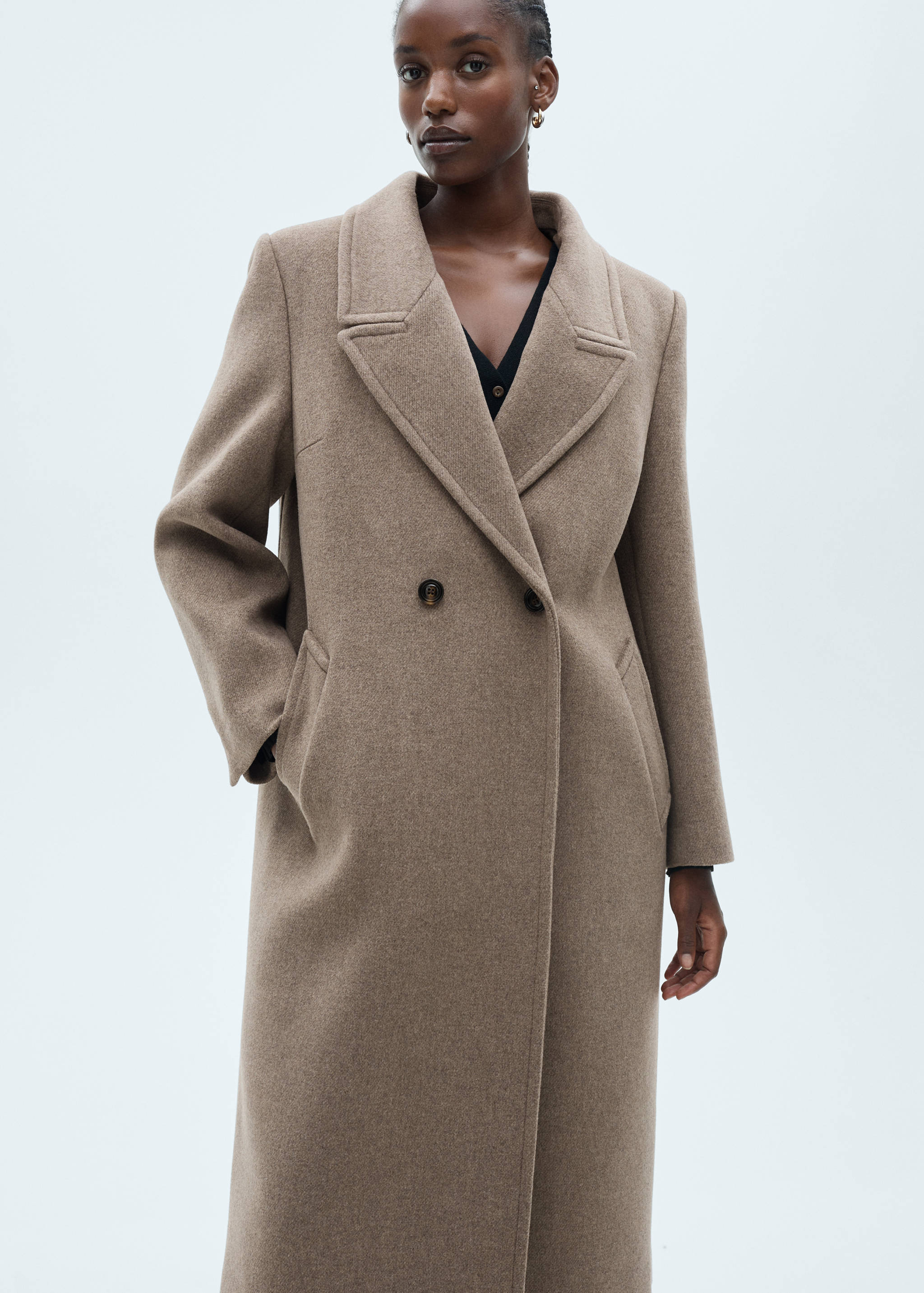 Wool coat with lapels - Details of the article 5