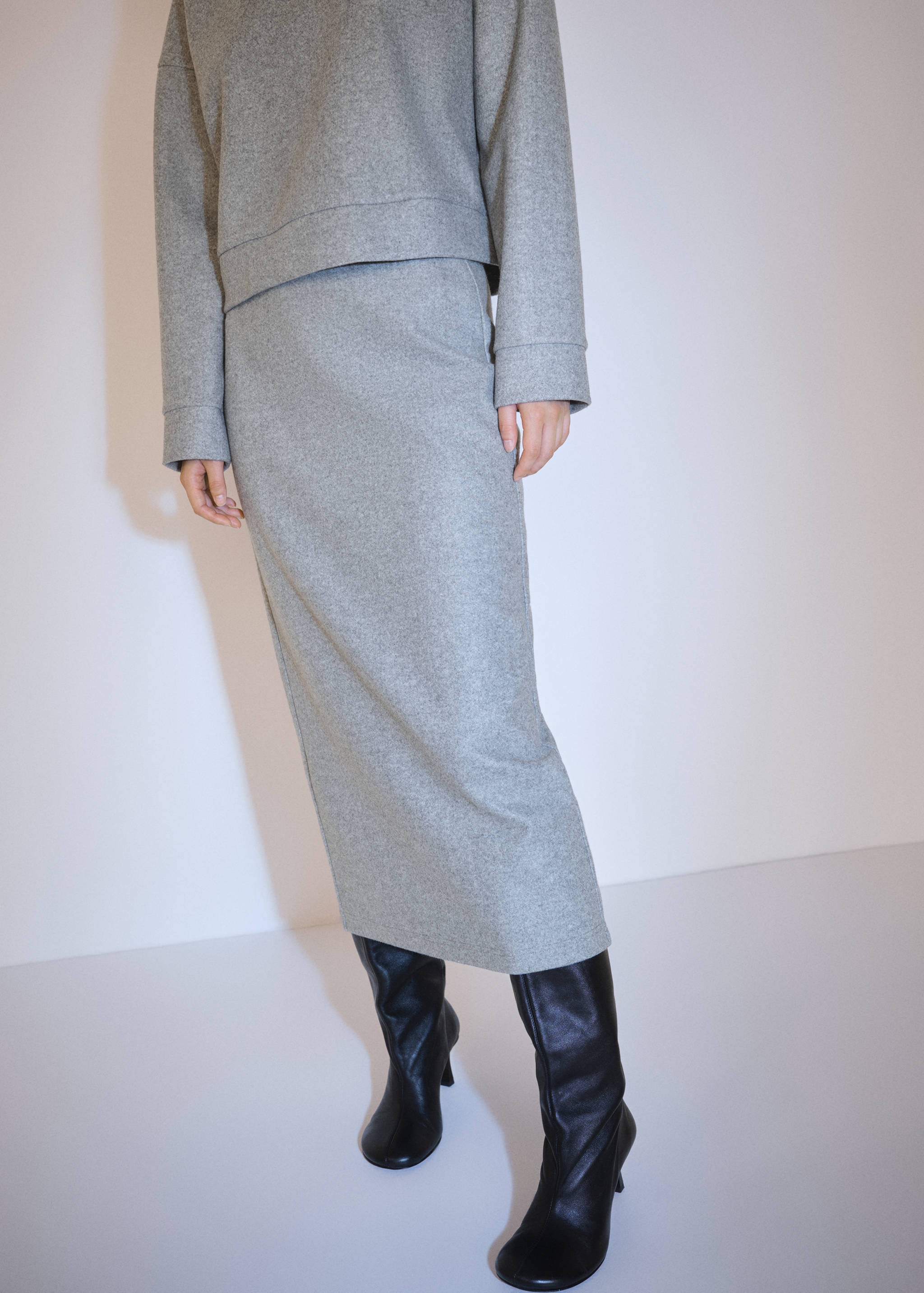 Midikjol filttextur - Bild av mittparti