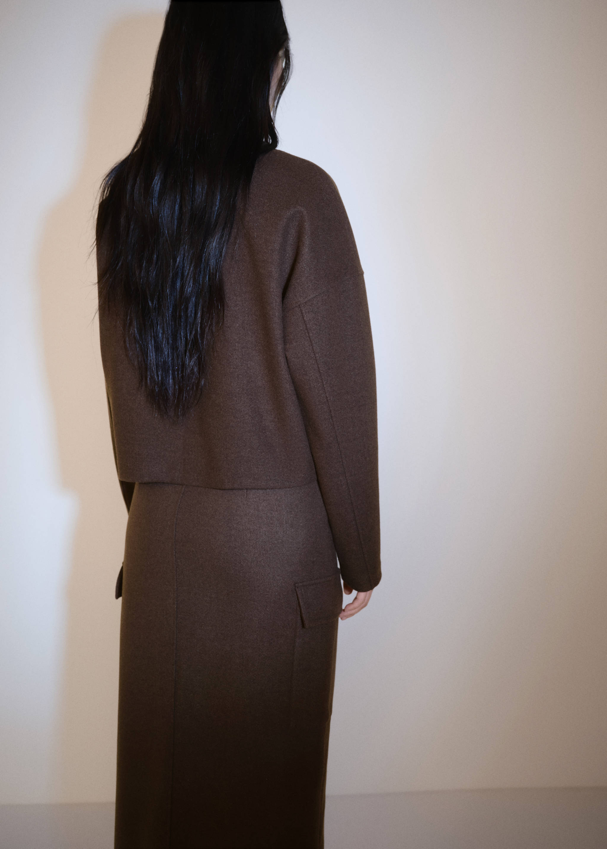 Straight-fit fleece sweatshirt - Reverse of the article