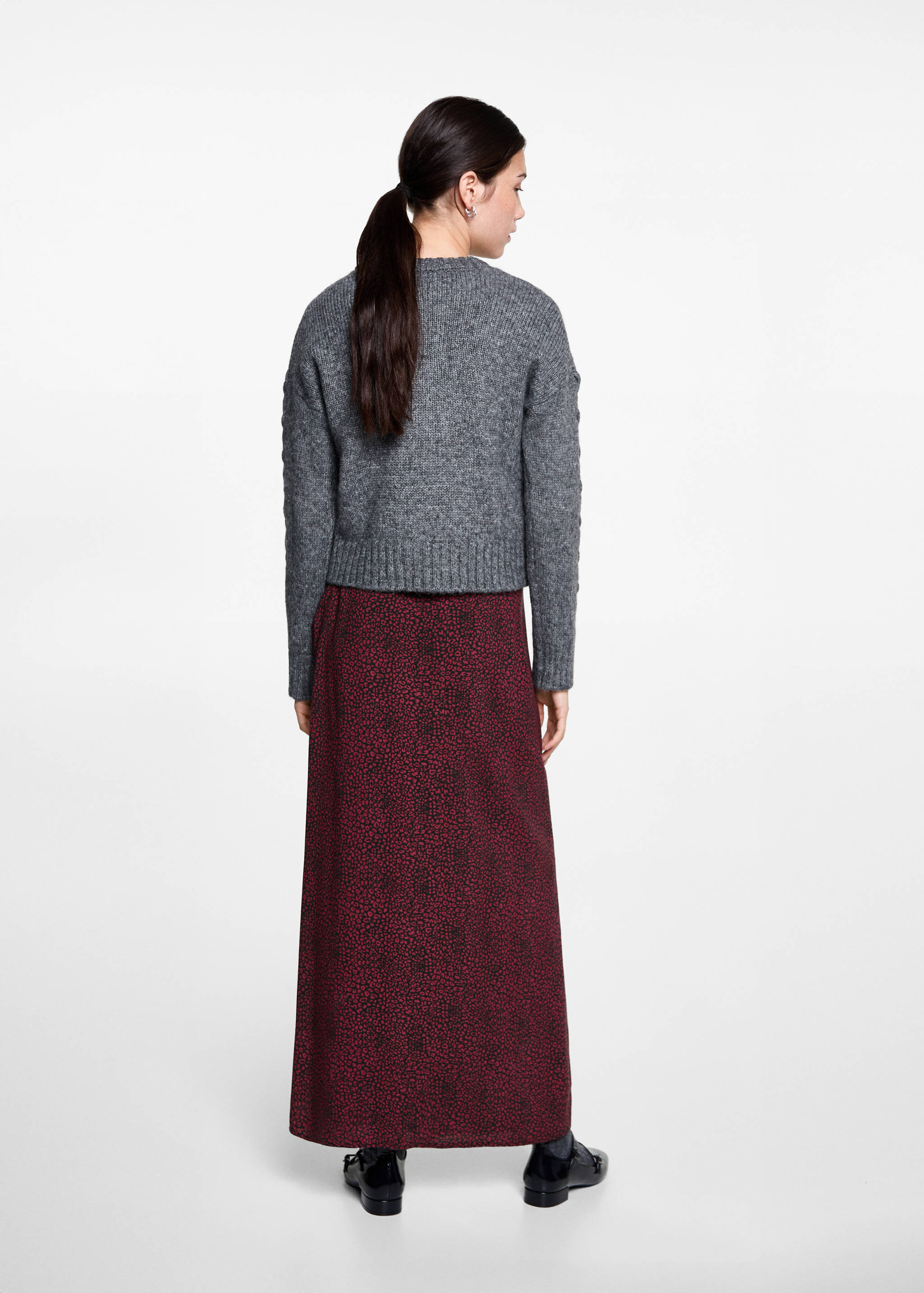 Midi-Rock mit Leo-Dessin - Rückseite des Artikels