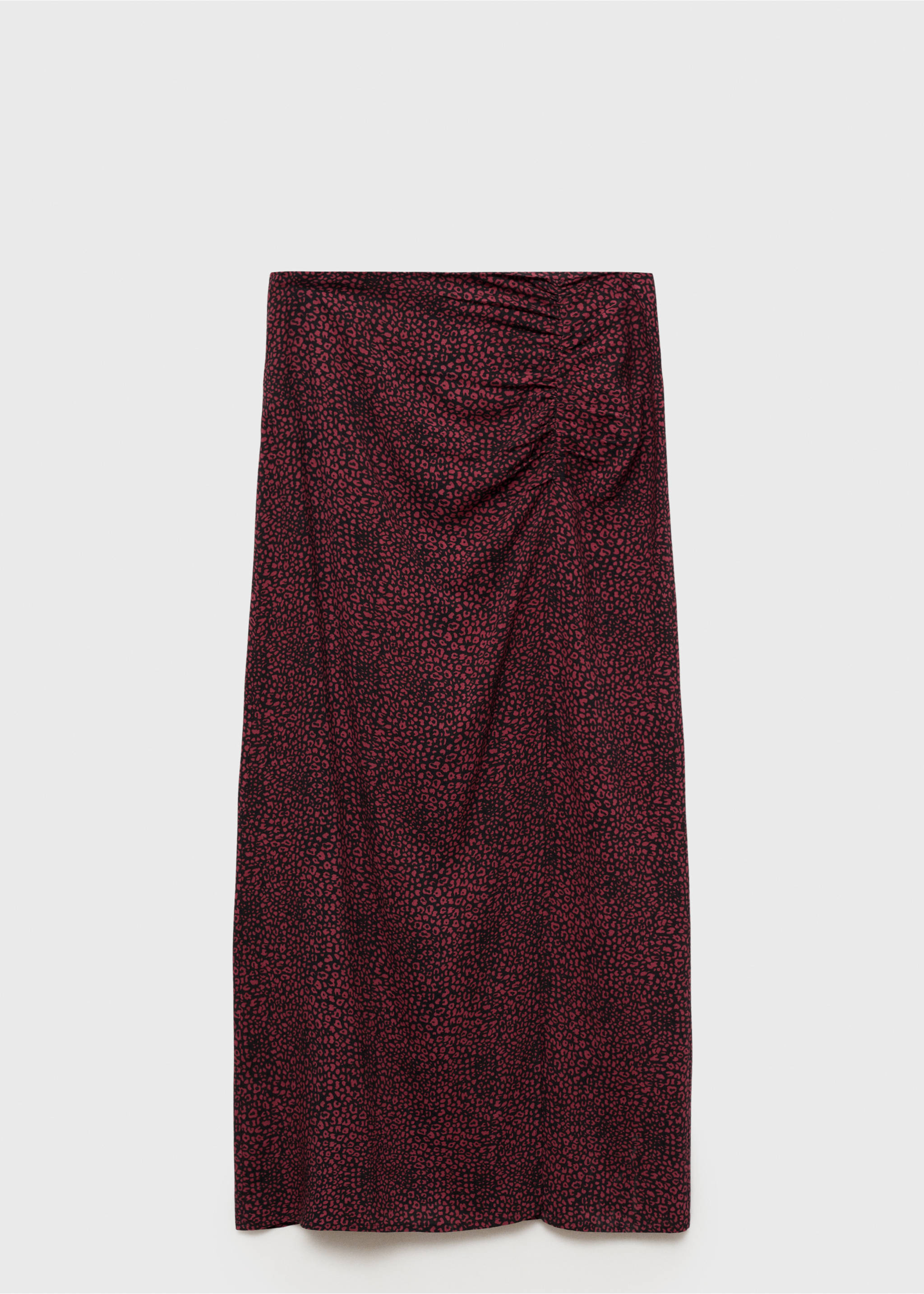 Leopard midi skirt - Article without model, Red. Ref: 77097687-00.