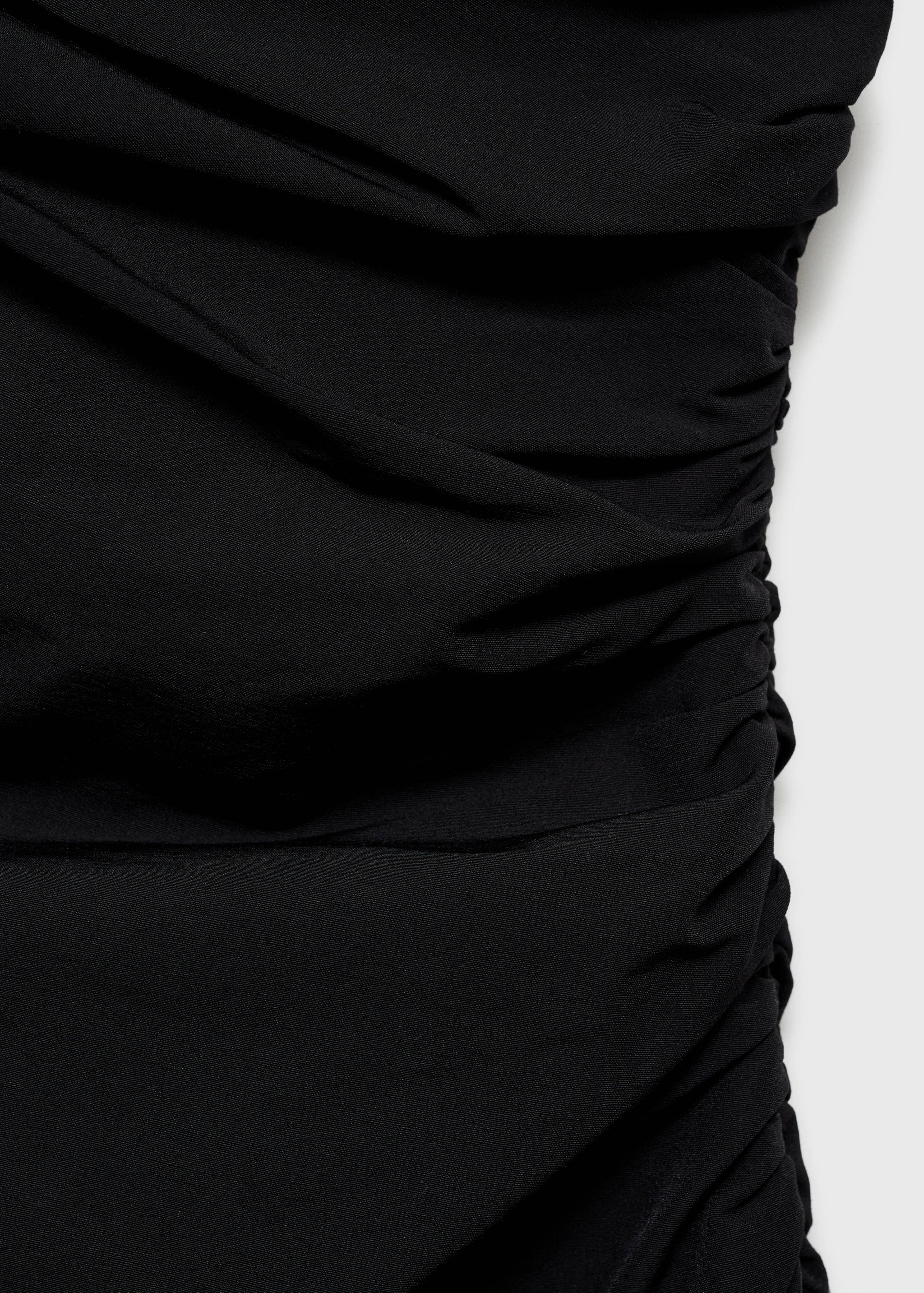 Asymmetrical dress with gathered details - Details of the article 0