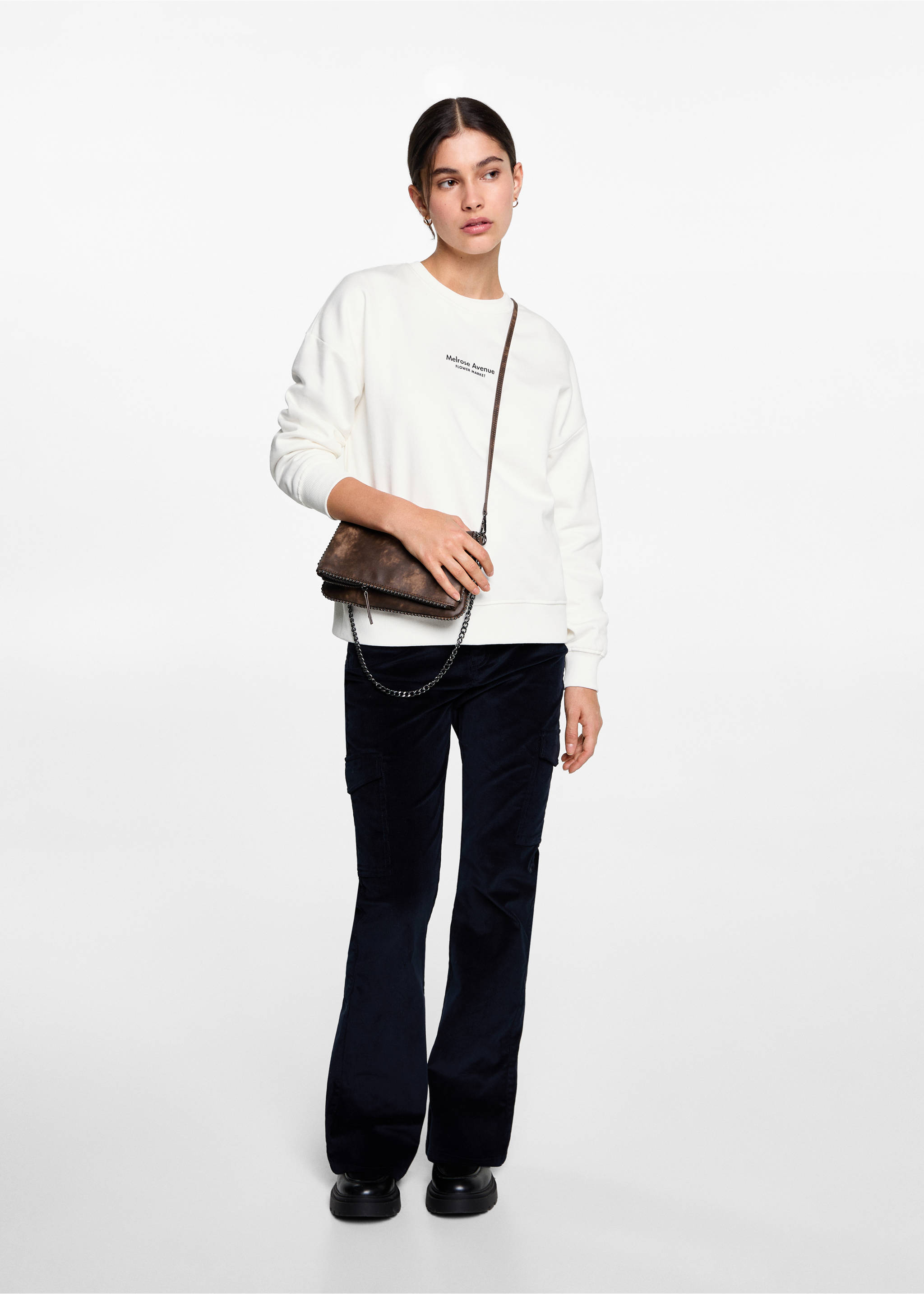 Printed cotton sweatshirt - General plane, Off White. Ref: 77097692-00.