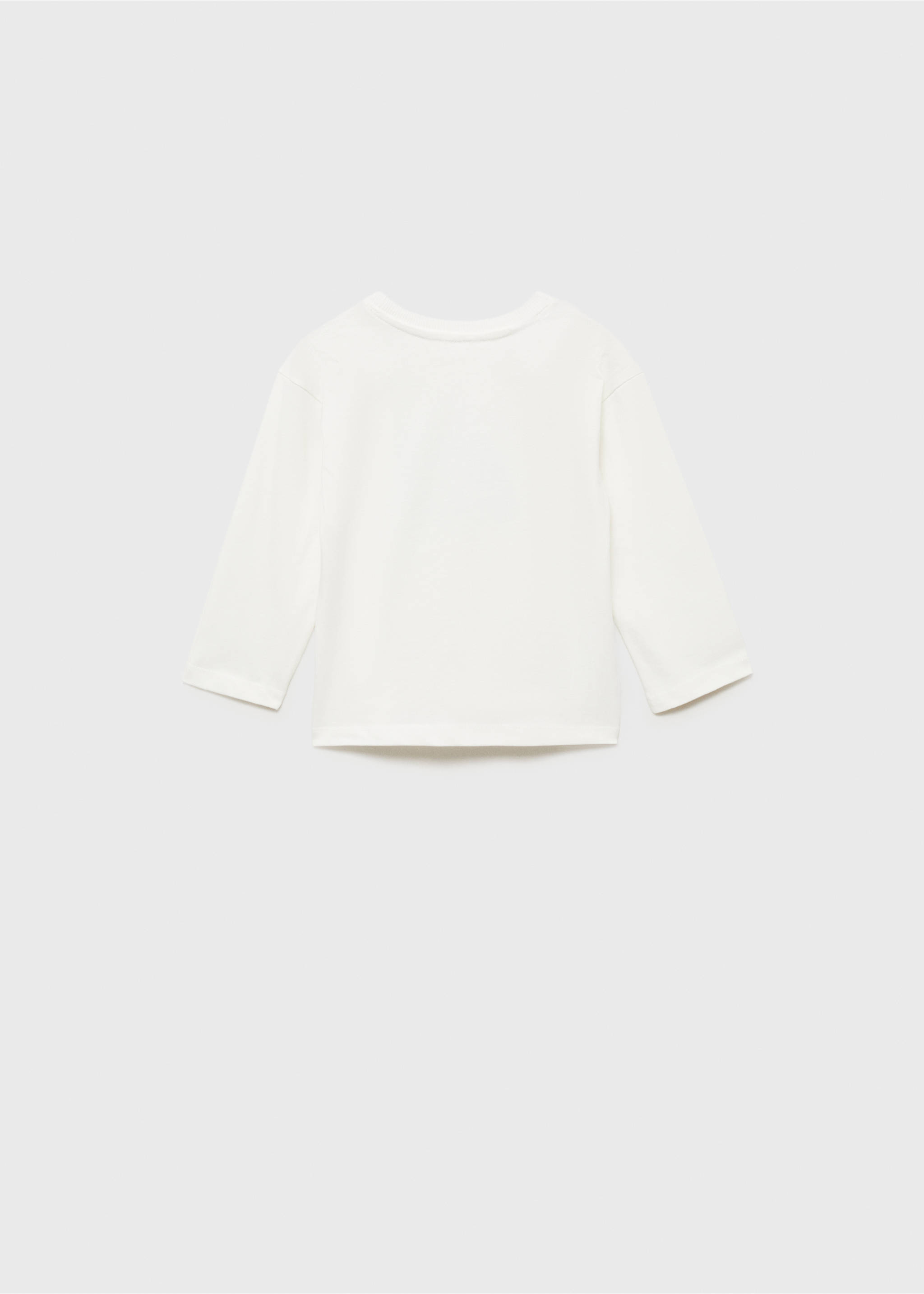 Μπλούζα μακρύ μανίκι καμπάνα - Πίσω όψη προϊόντος, Υπόλευκο. Ref: 77097699-00.