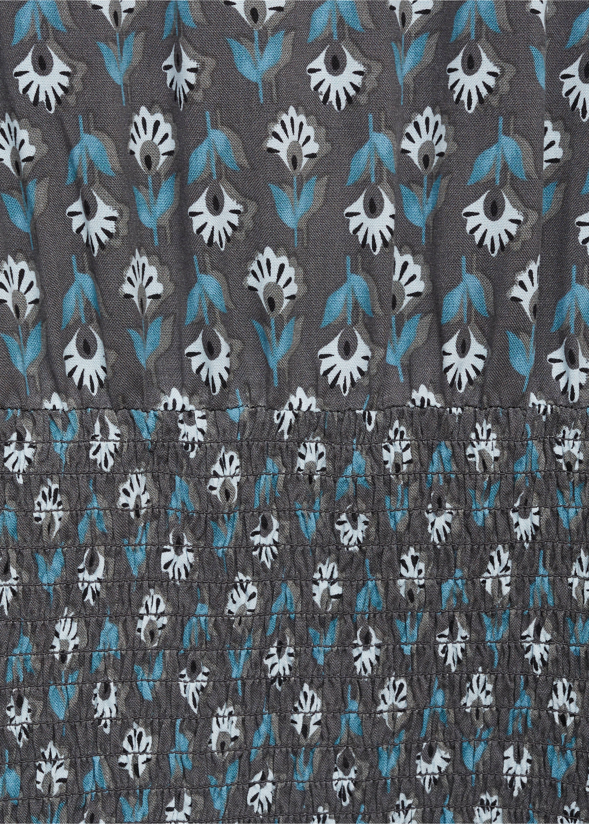 Vestido estampado detalle fruncido - Detalle del artículo 8, Gris antracita. Ref: 77097701-00.