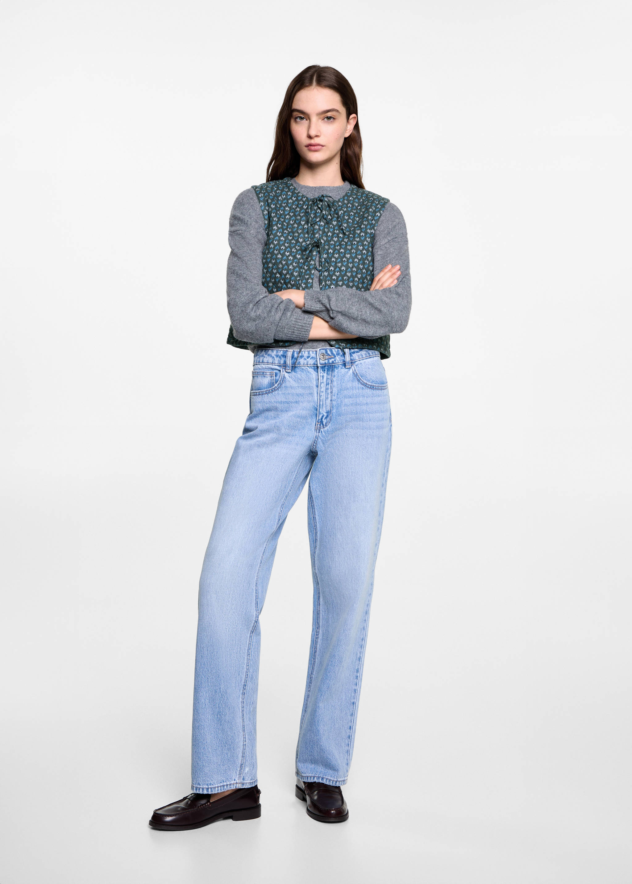 Printed quilted vest - General plane