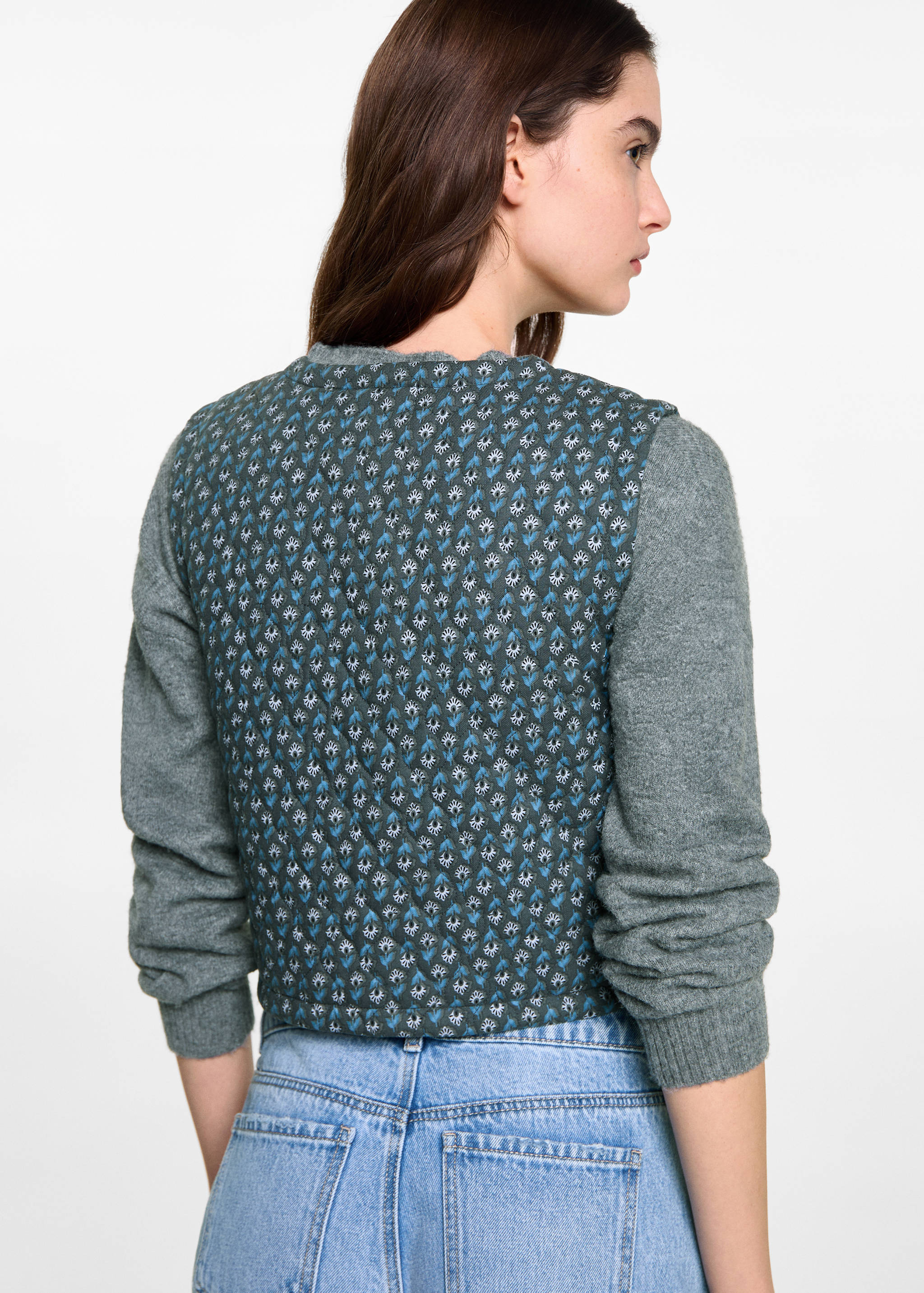 Printed quilted vest - Reverse of the article