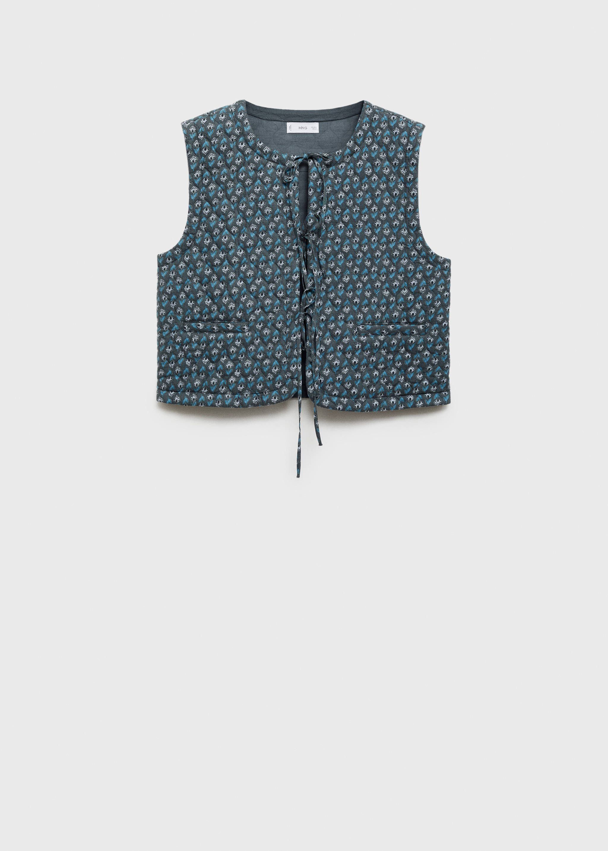 Printed quilted vest - Article without model