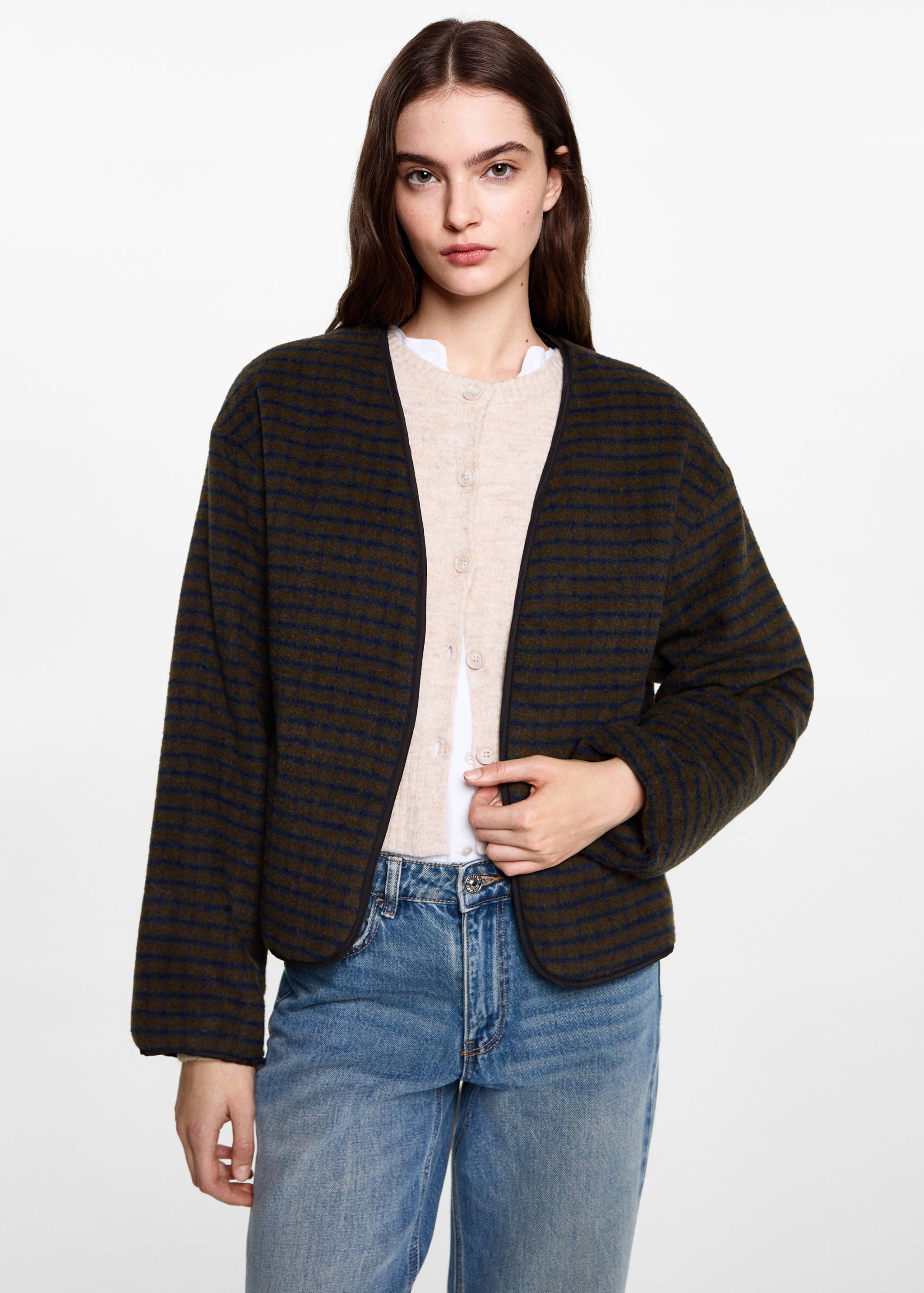 Checked texture jacket - Medium plane