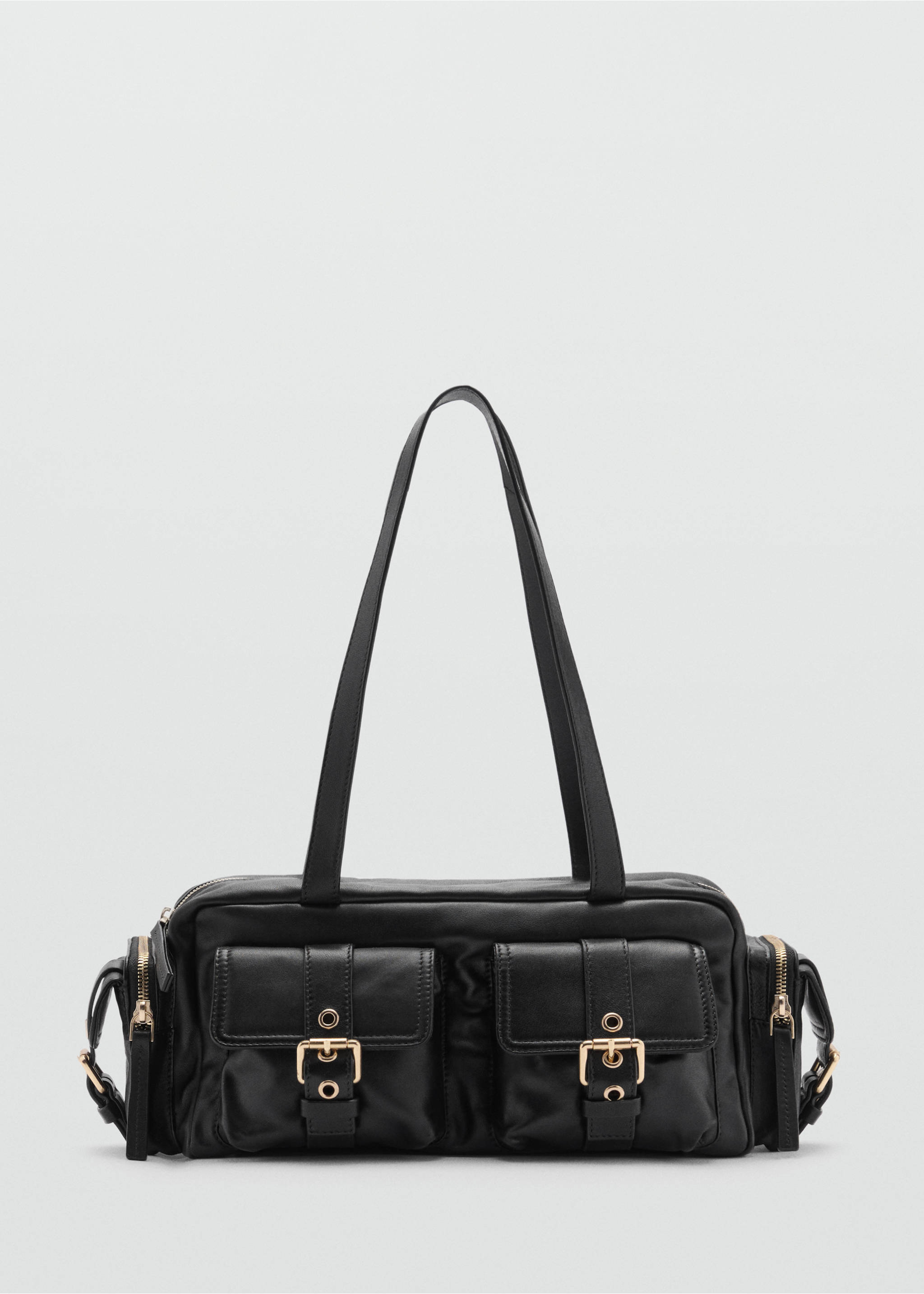 Bolso piel bolsillos - Artículo sin modelo, Negro. Ref: 77097711-00.