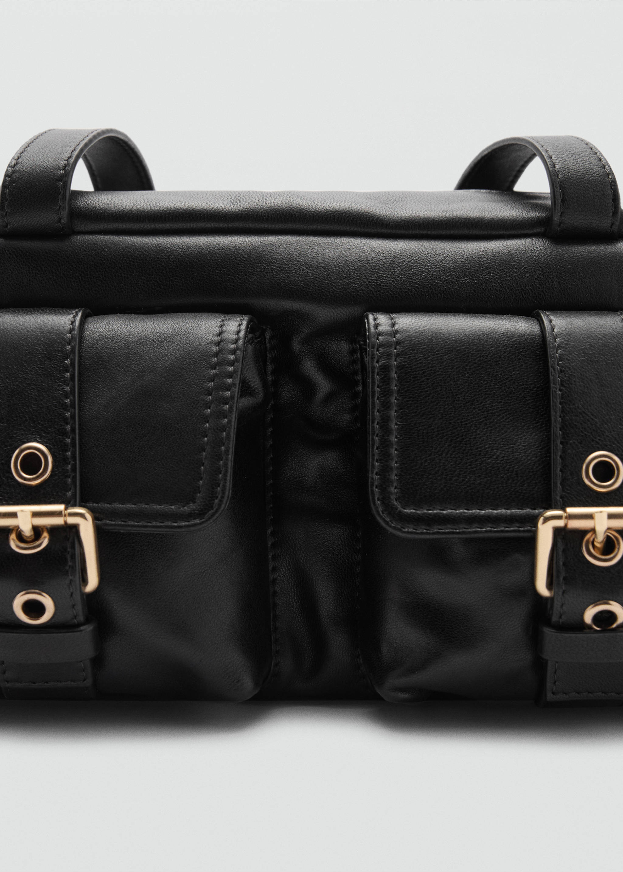 Bolso piel bolsillos - Detalle del artículo 2, Negro. Ref: 77097711-00.