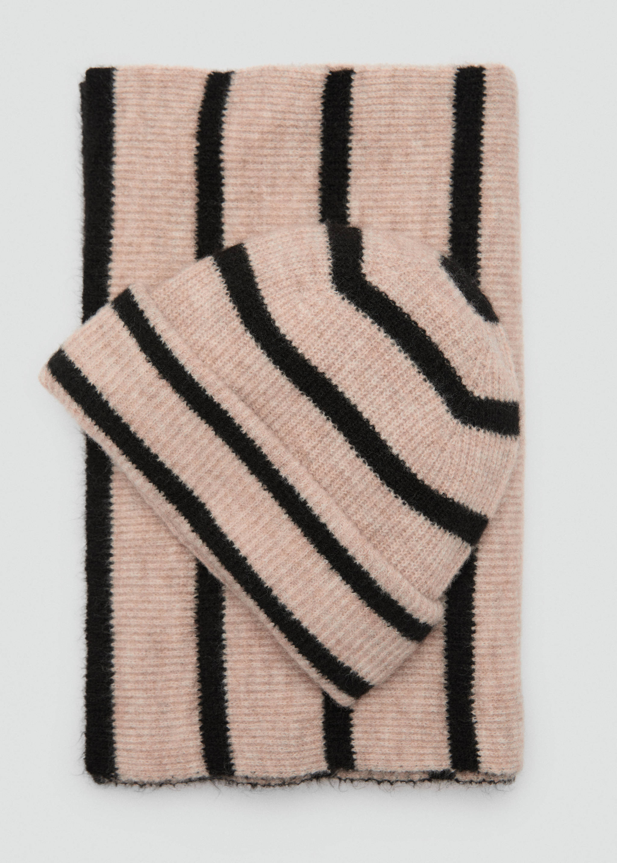 Striped knit scarf - Details of the article 1