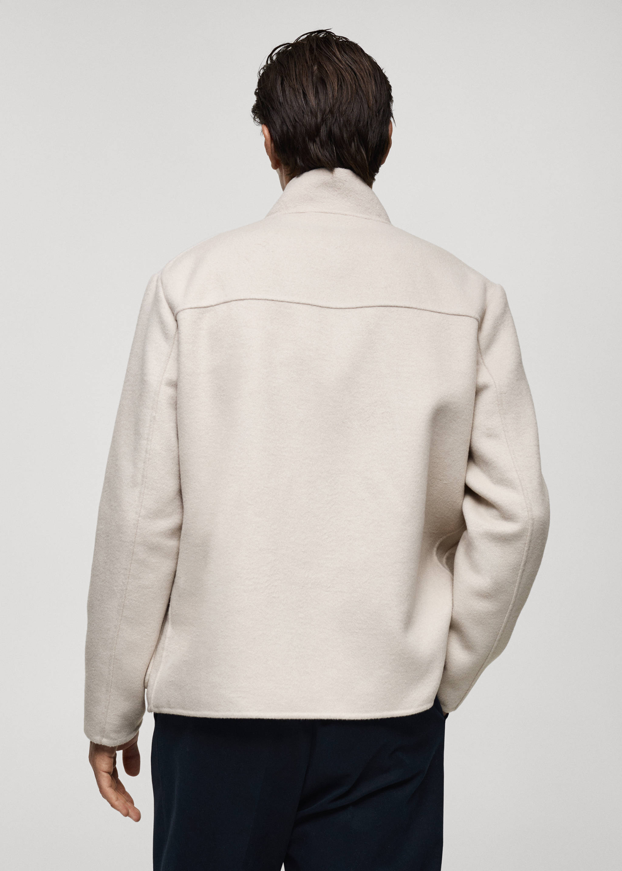 Jaqueta llana handmade coll xemeneia - Revers de l'article