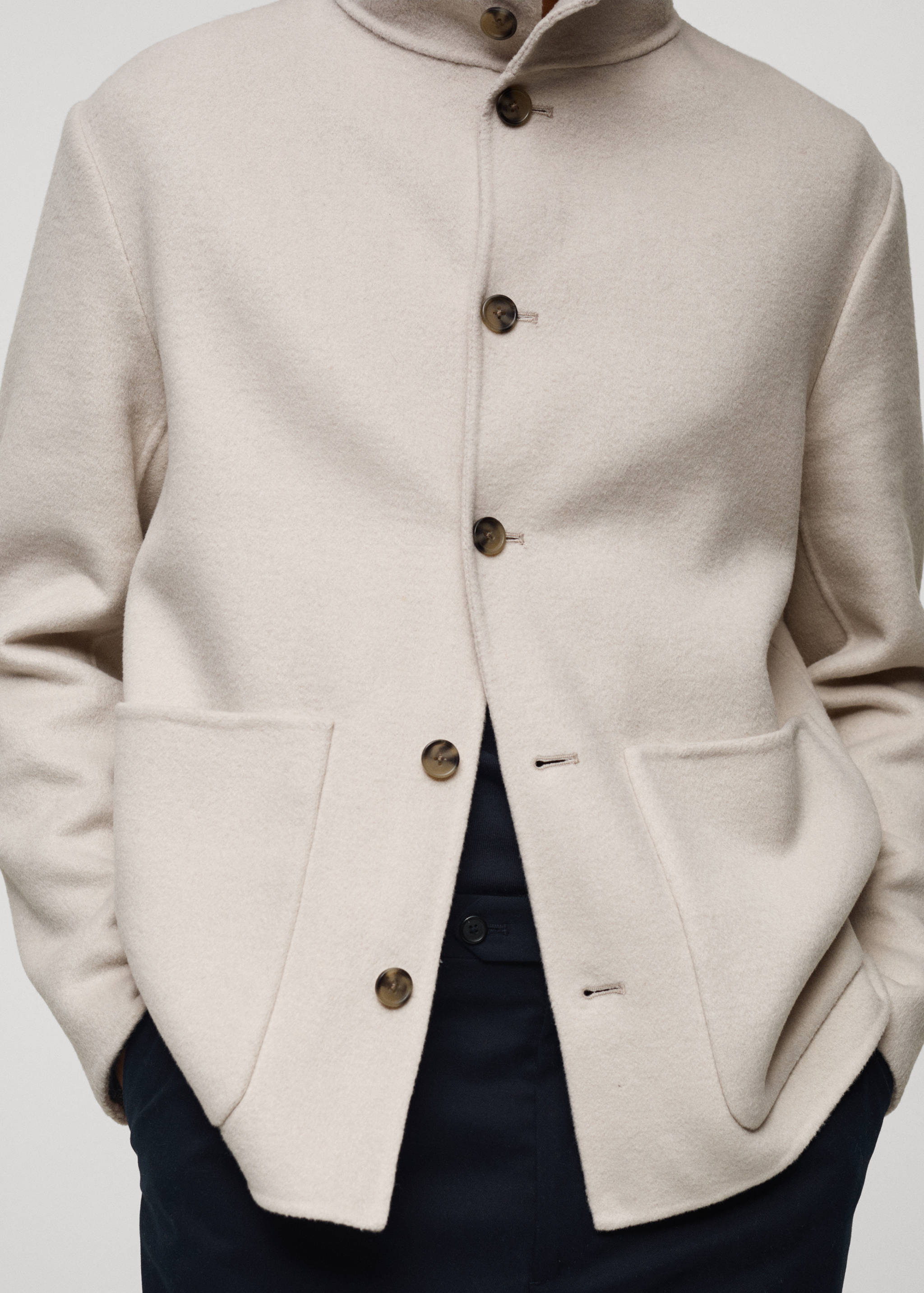 Jaqueta llana handmade coll xemeneia - Detall de l'article 6