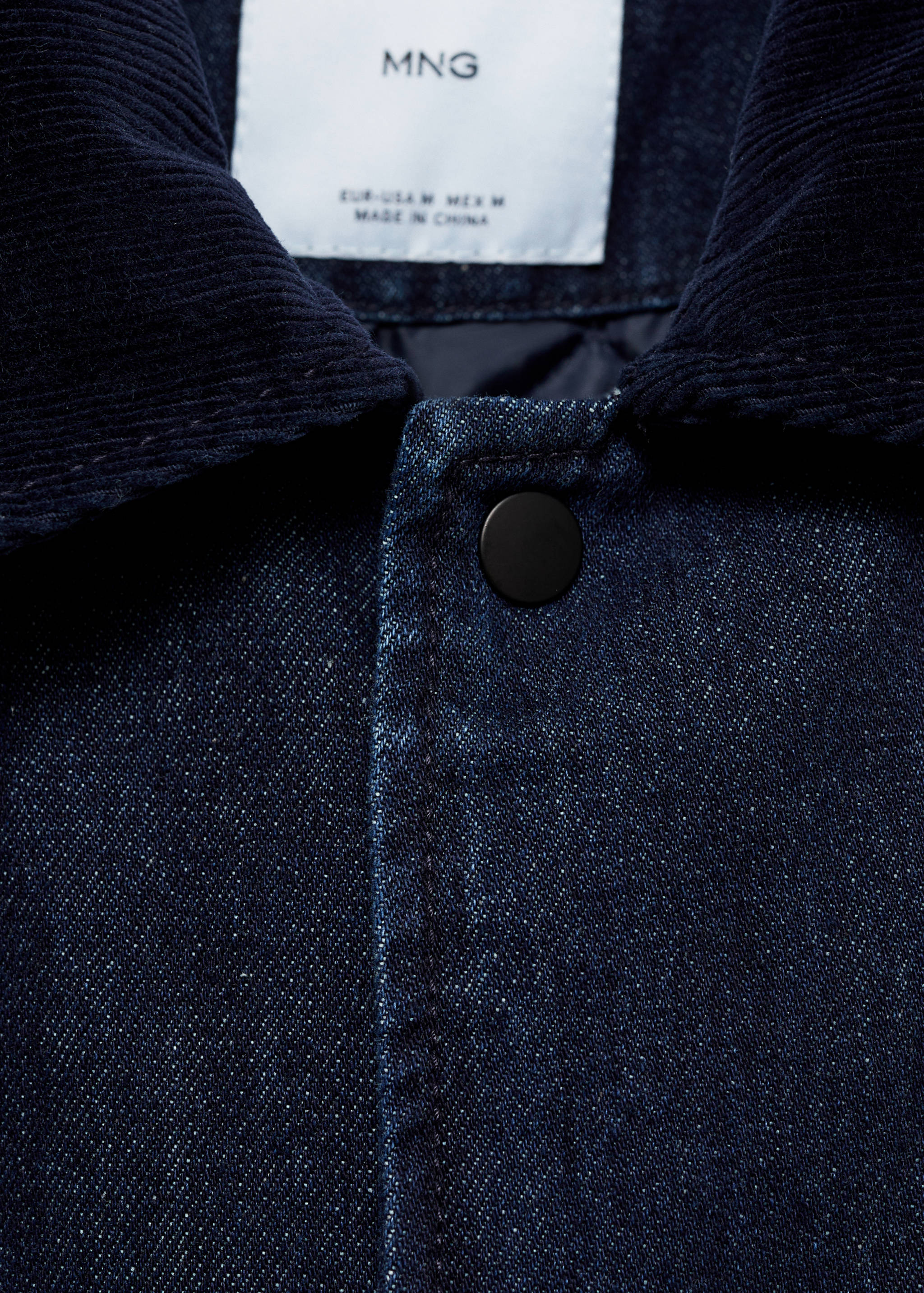 Corduroy collar denim jacket - Details of the article 8